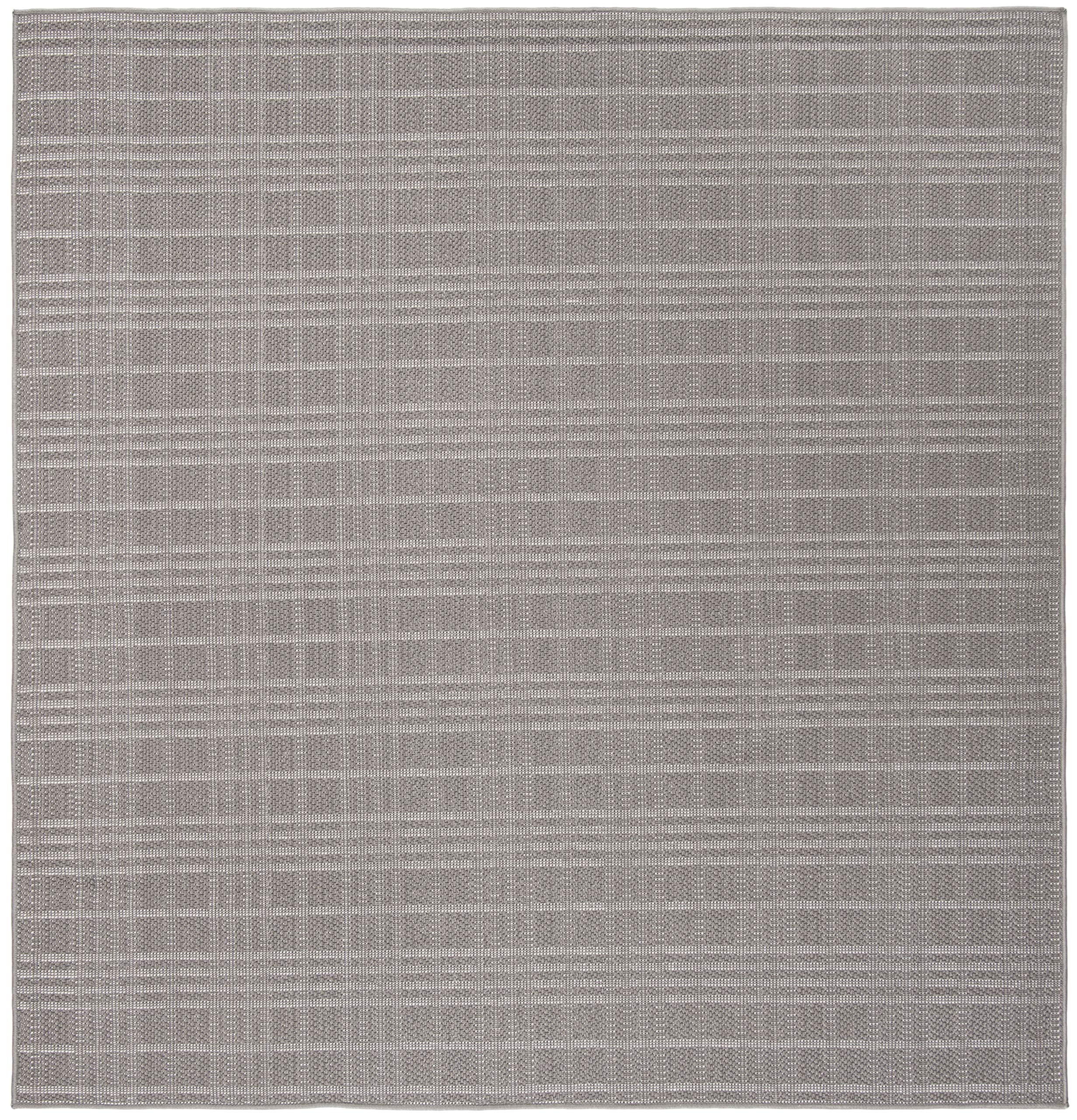 SAFAVIEH Bermuda Collection 8' x 8' Square Grey Indoor Outdoor Area Rug - Non-Shedding, Machine Washable, Easy Care - Perfect for Patio, Backyard, Mudroom, Living Room & Bedroom (BMU802F)