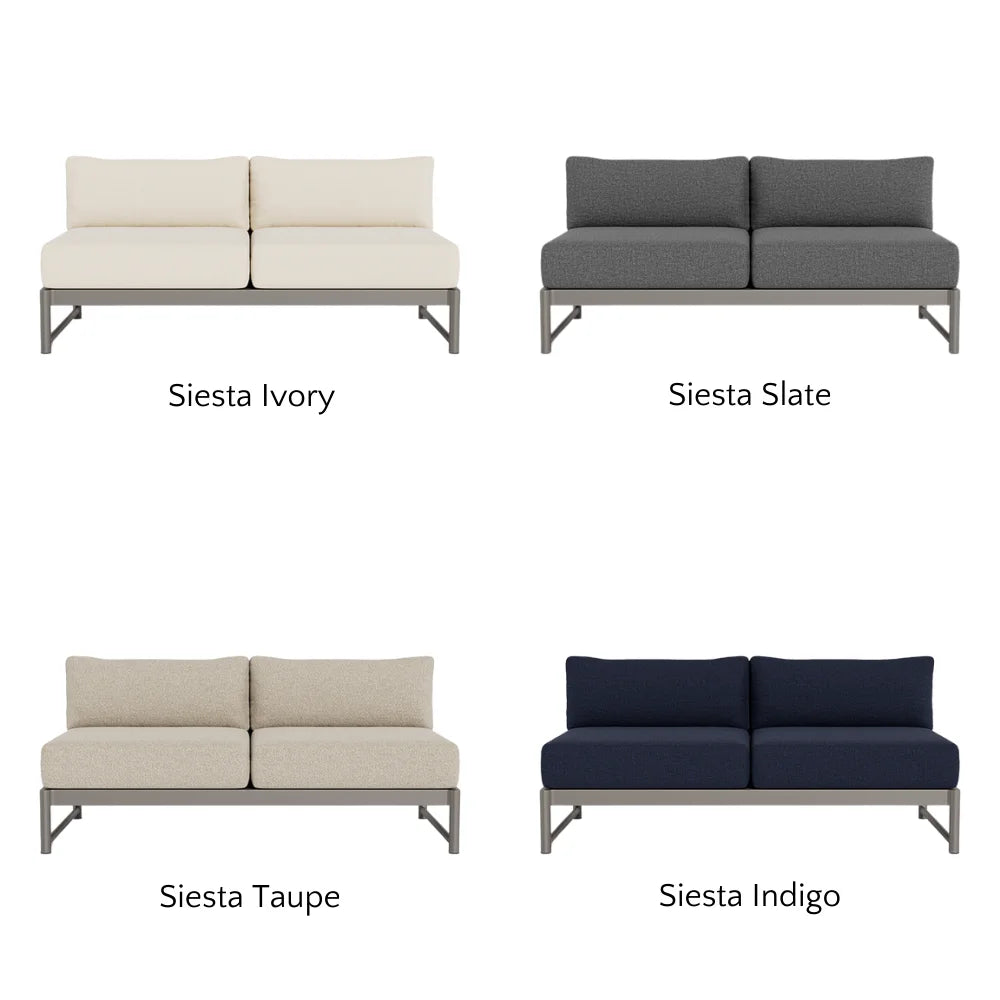Breeze XL Outdoor 2-Seat Armless Sofa - Waterproof Patio Furniture for Garden, Poolside & Balcony Relaxation