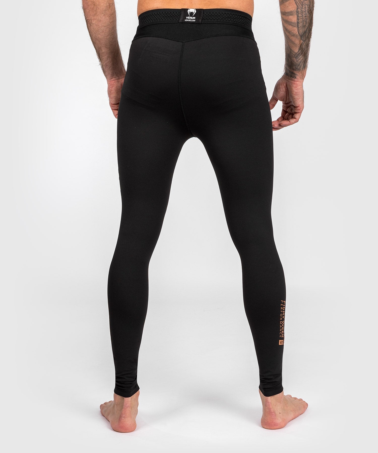 Venum UFC Adrenaline Fight Week Men's Performance Compression Tights - Black | MMA Training & Workout Gear for Fighters & Athletes