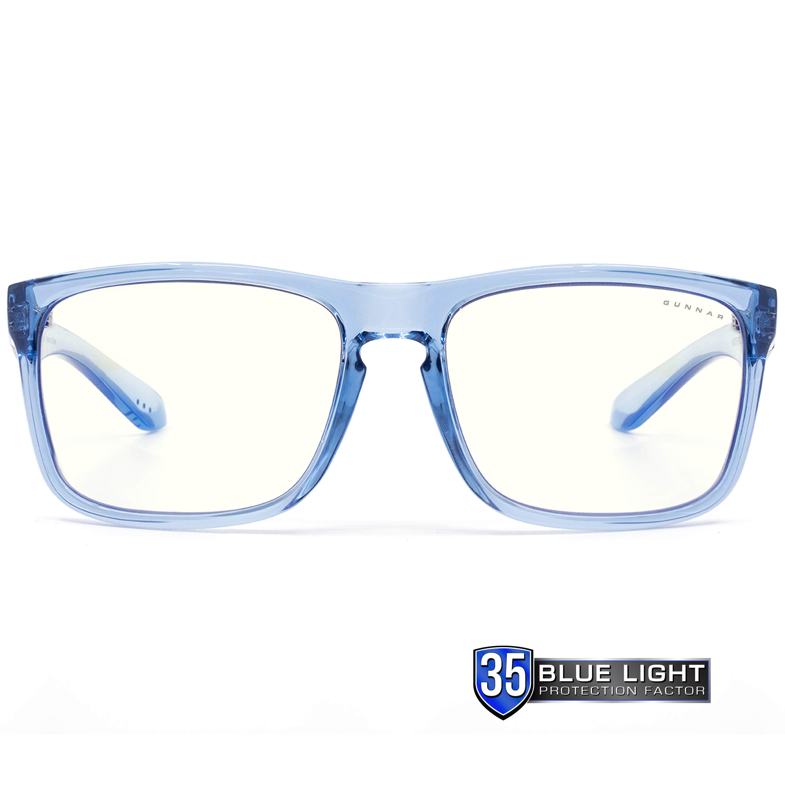 GUNNAR Blue Light Blocking Glasses for Gaming & Computer Use - 35% Blue Light Protection, Reduces Digital Eye Strain, Dry Eyes & Headaches - Crystal Lens Technology - Ideal for Gamers, Office Workers & Night Screen Users