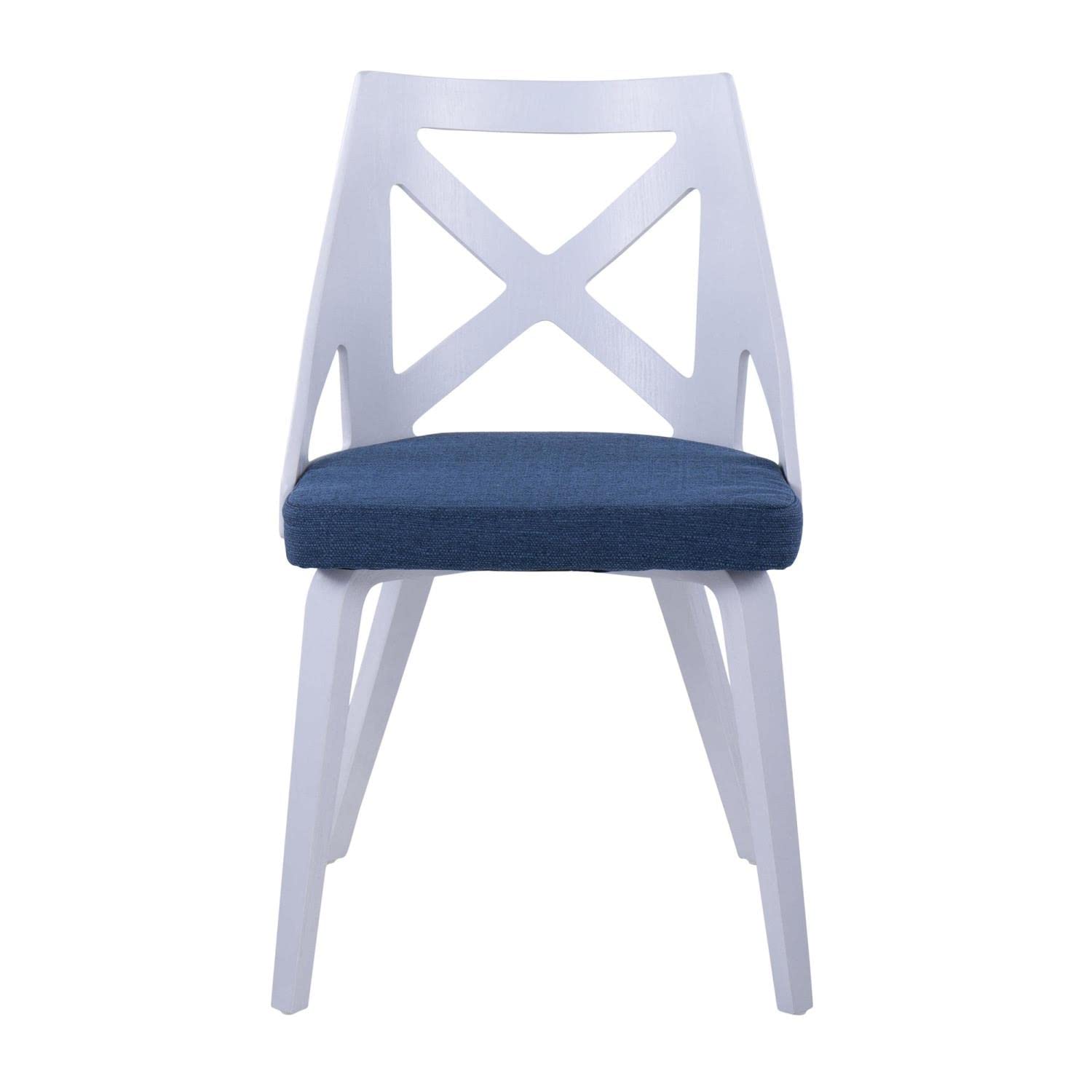 LumiSource Charlotte Upholstered Dining Chairs Set of 2 - Farmhouse Style Kitchen Chairs for Dining Table - Perfect for Home, Restaurant, and Office Use