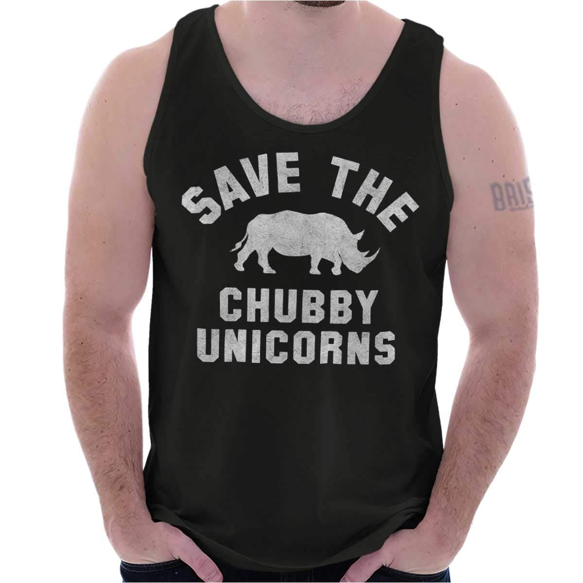 Save The Chubby Unicorns Fantasy Graphic Tank Top for Men & Women | Casual Summer Tee for Beach, Parties & Everyday Wear