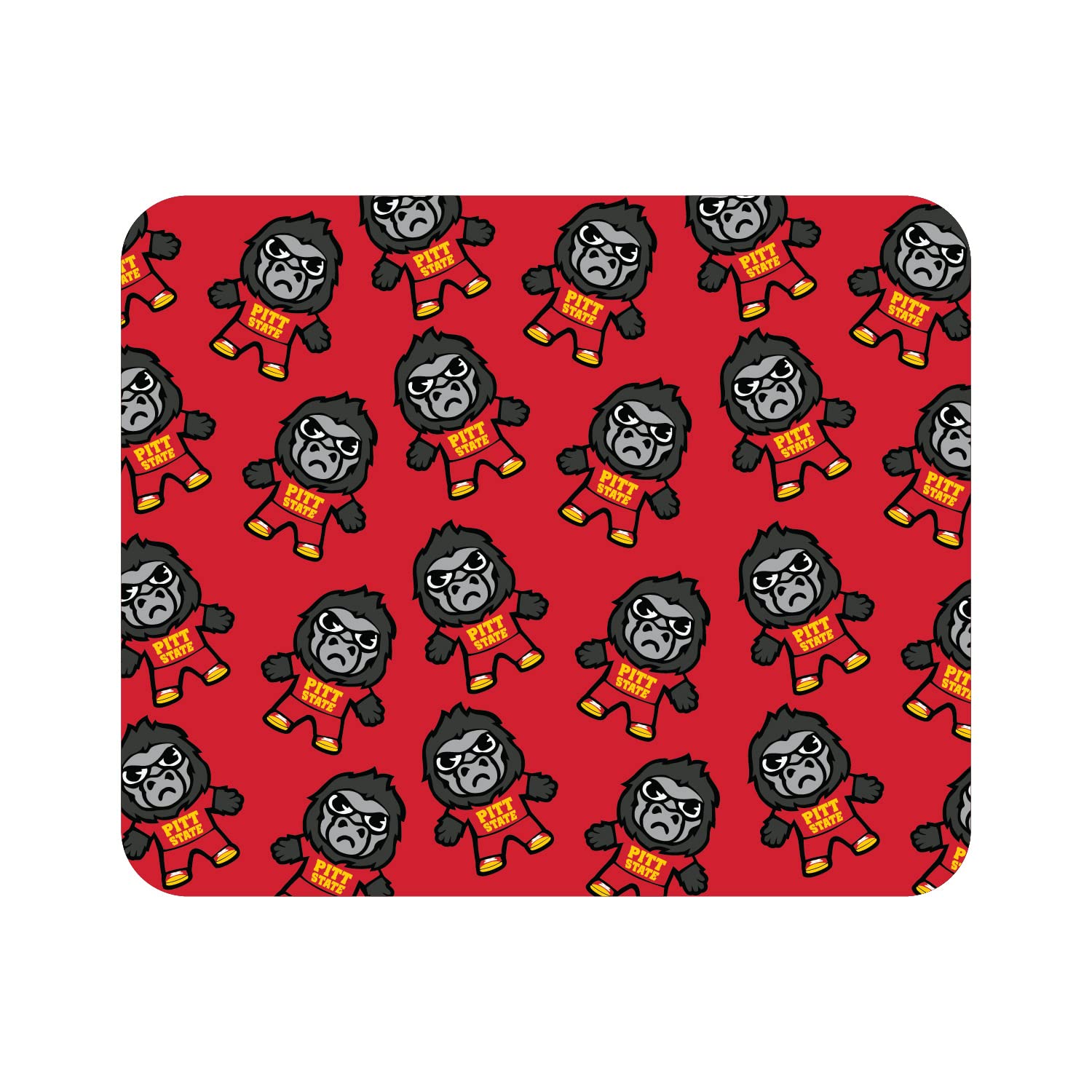 OTM Essentials Pittsburg State University Standard Fabric Mouse Pad - Non-Slip Desk Accessory for Gaming & Office Use - Tokyodachi Mascot Design - Perfect for Dorm, Home & Work Setup