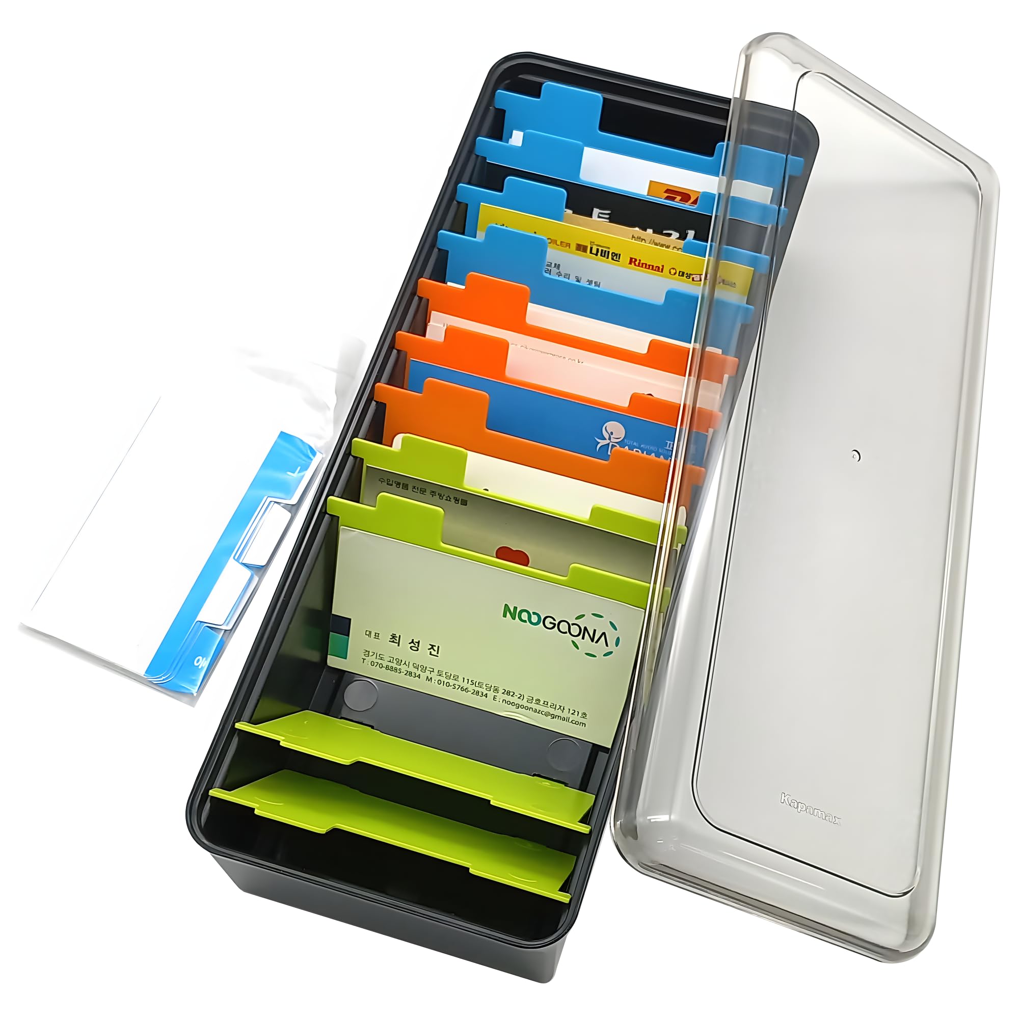 GARASANI 8-Slot Business Card Holder for Desk - Large Capacity Organizer Holds 500 Cards - Perfect for Office, Reception, and Professional Networking Events