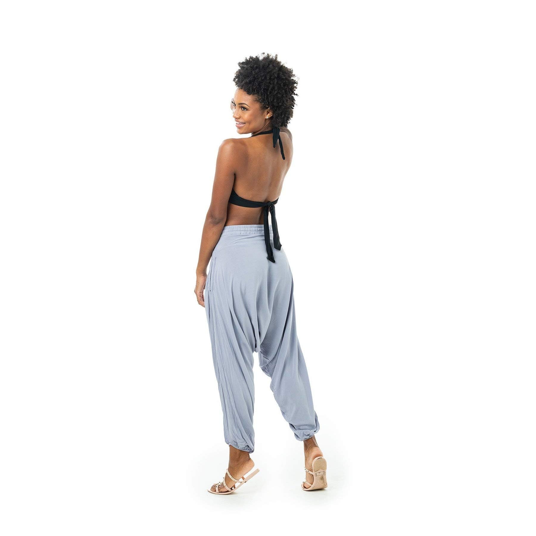 Boho Harem Pants for Women - Loose Lightweight Cotton Summer Pants with Pockets | Casual Beachwear, Yoga & Lounge Wear for Comfortable Everyday Outfits