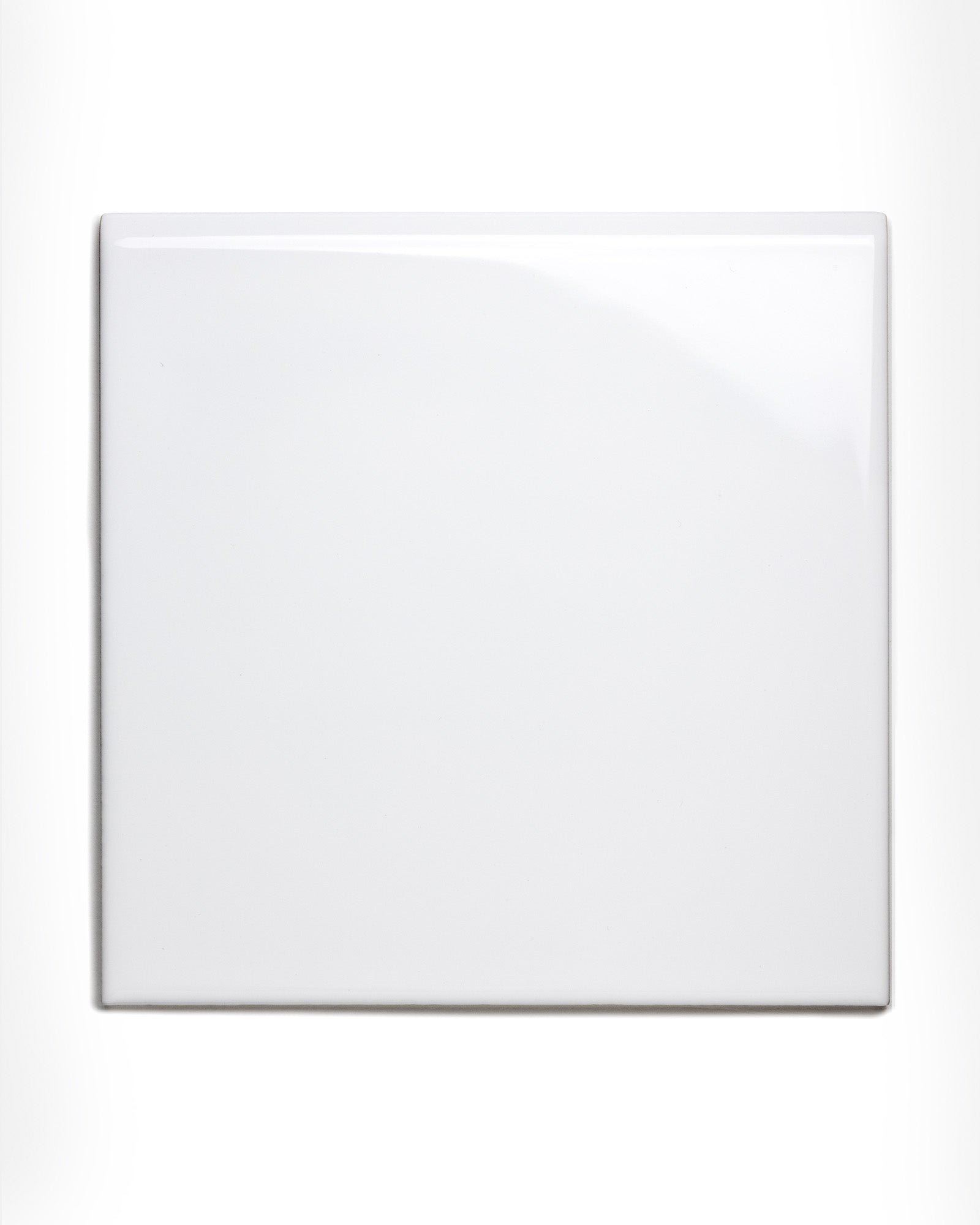 Kakel Victoria 15 x 15 cm White Bullnose Edge Tile - Long Side/Short Side for Bathroom & Kitchen Backsplash