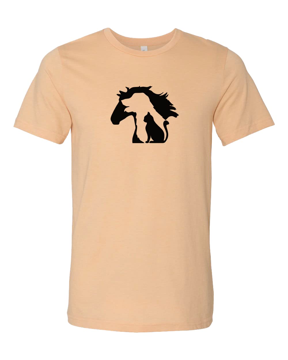 Animal Lover T-Shirt - Cute Horse, Cat & Dog Graphic Tee for Pet Owners - Funny Pet Mom Shirt for Women & Men - Perfect for Casual Wear, Gifts & Animal Enthusiasts