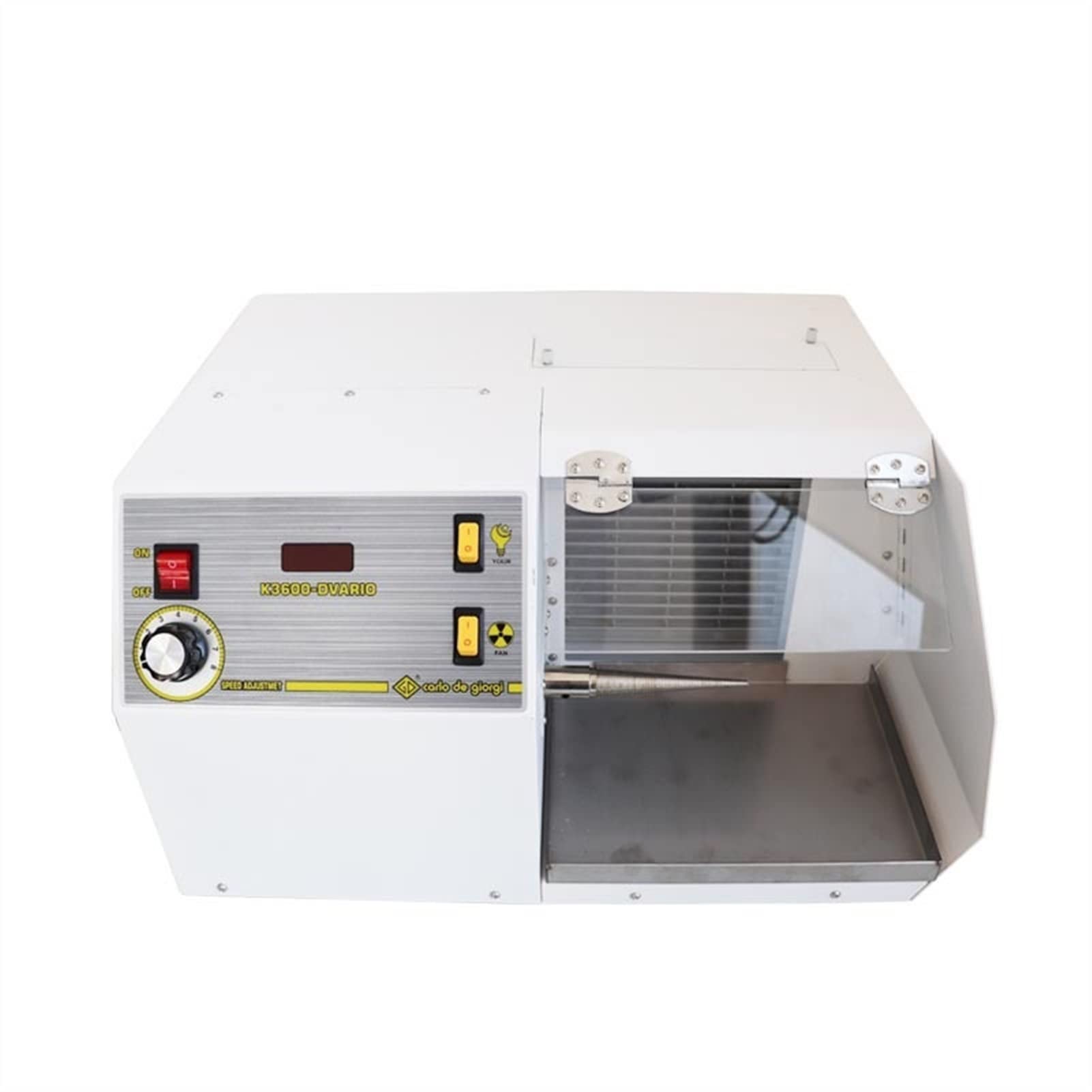 Variable Speed Jewelry Polishing Machine - Single Head Vacuum Polisher with LED Light, Adjustable Desktop Watch & Jewelry Polishing Cloth Wheel Equipment | Perfect for Jewelers, Watchmakers & DIY Enthusiasts at Home or Workshop