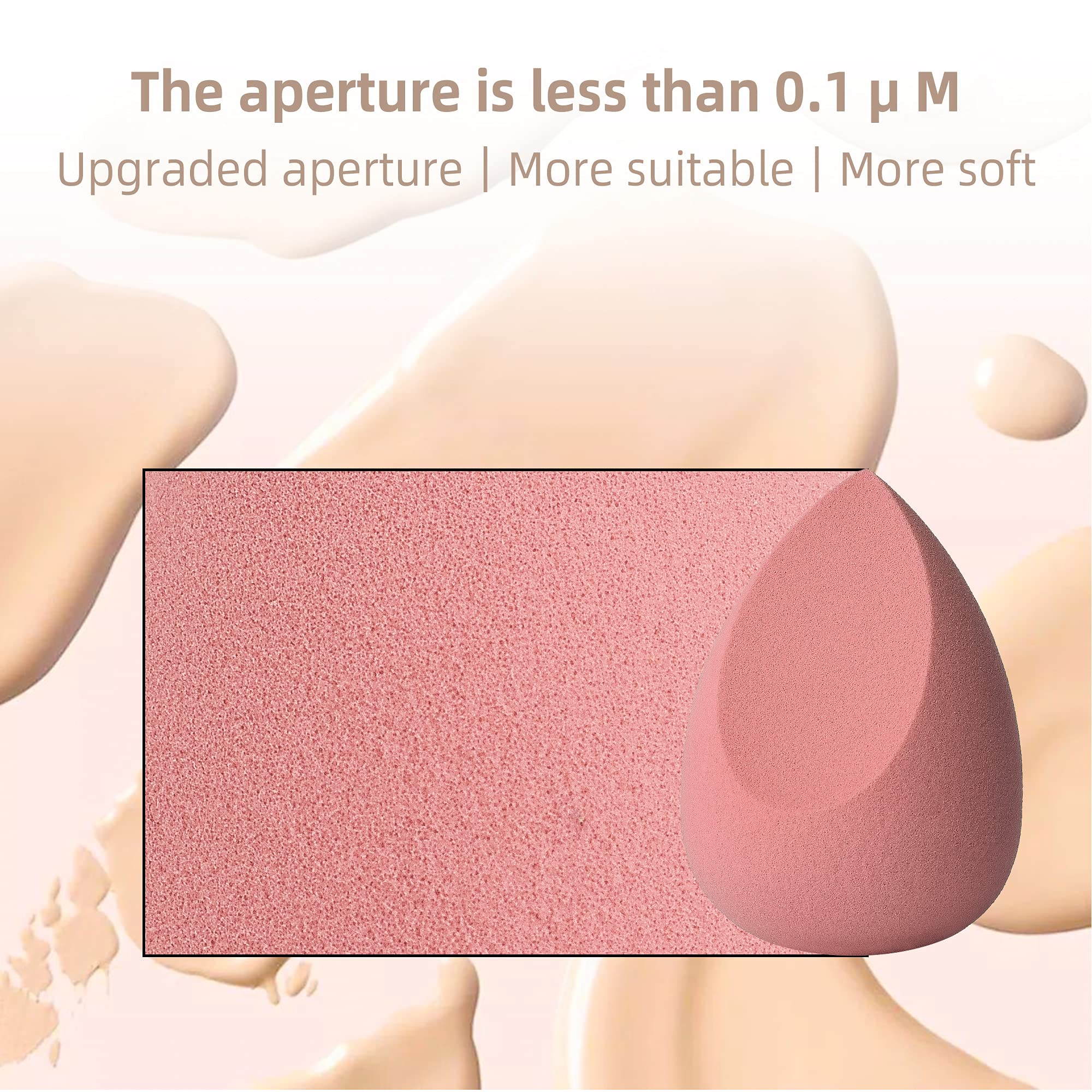 COSTICA Makeup Sponge Set - 4 pcs Multi-Colored Beauty Blender for Liquid Foundation & Concealer | Rose Series | Flawless Makeup Application for Daily Use & Professional Makeup Artists