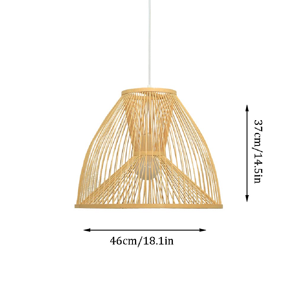 Modern LED Chandelier Lamp - 3-Layer Woven Bamboo Birdcage Pendant Light with Rattan Design, Energy-Efficient Ceiling Fixture for Living Room, Bedroom & Study | Perfect for Boho, Farmhouse & Coastal Home Decor