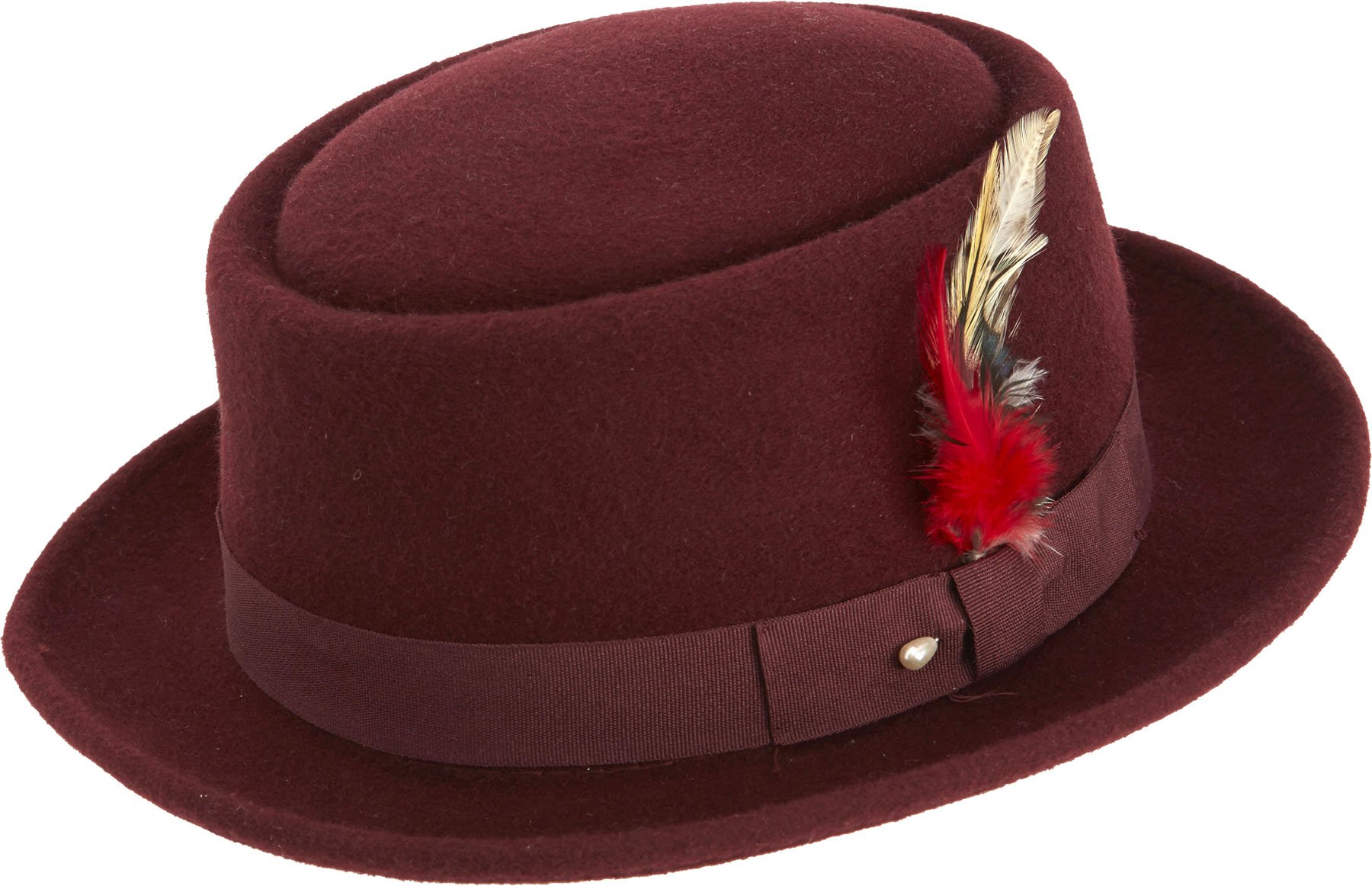 MONTIQUE Pork Pie Men's Felt Hat - Classic Vintage Style Fedora for Jazz, Casual & Formal Wear - Perfect for Weddings, Concerts & Everyday Fashion
