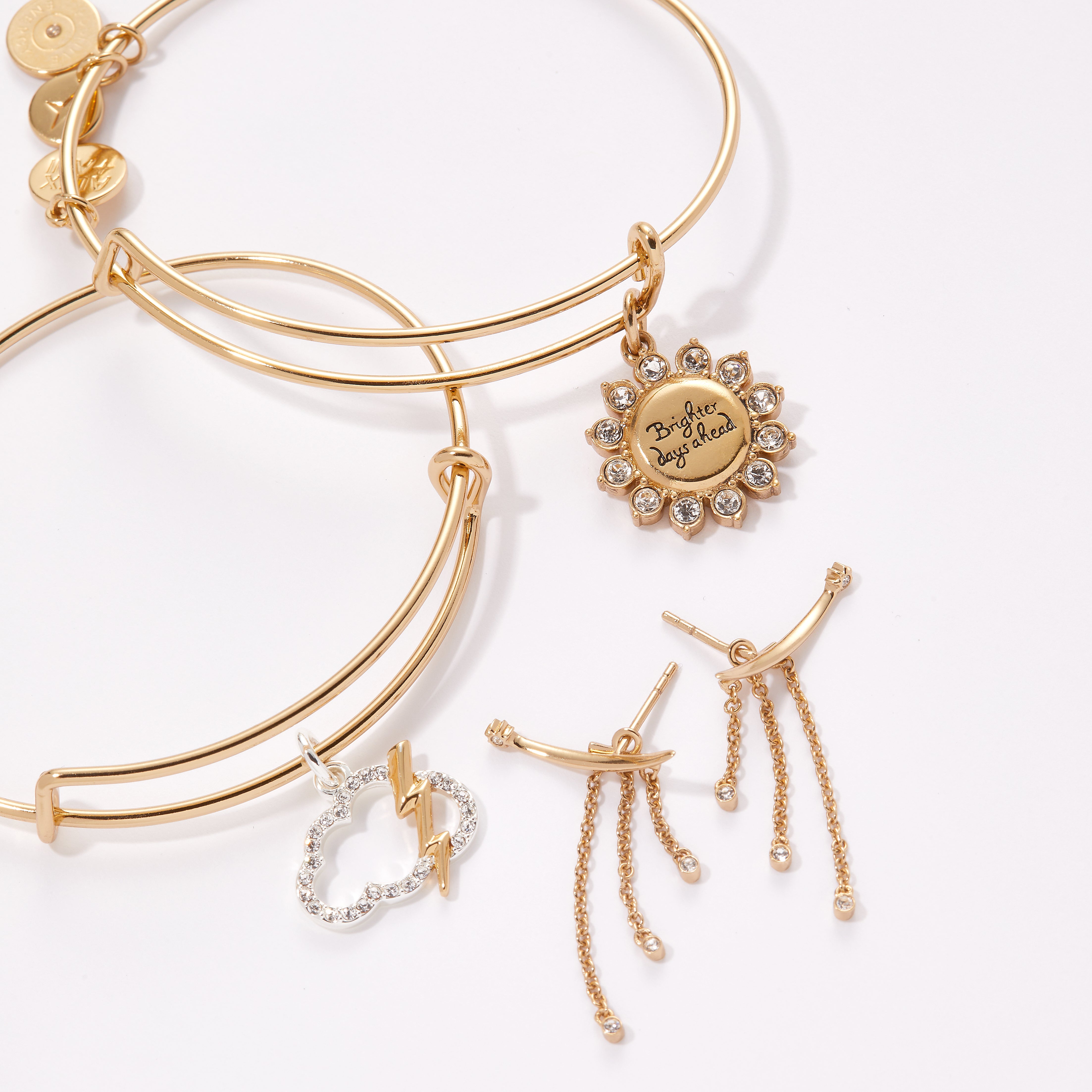 Brighter Days Ahead Bangle - Elegant Adjustable Gold-Tone Bangle Bracelet for Women | Perfect for Everyday Wear, Gifts & Special Occasions