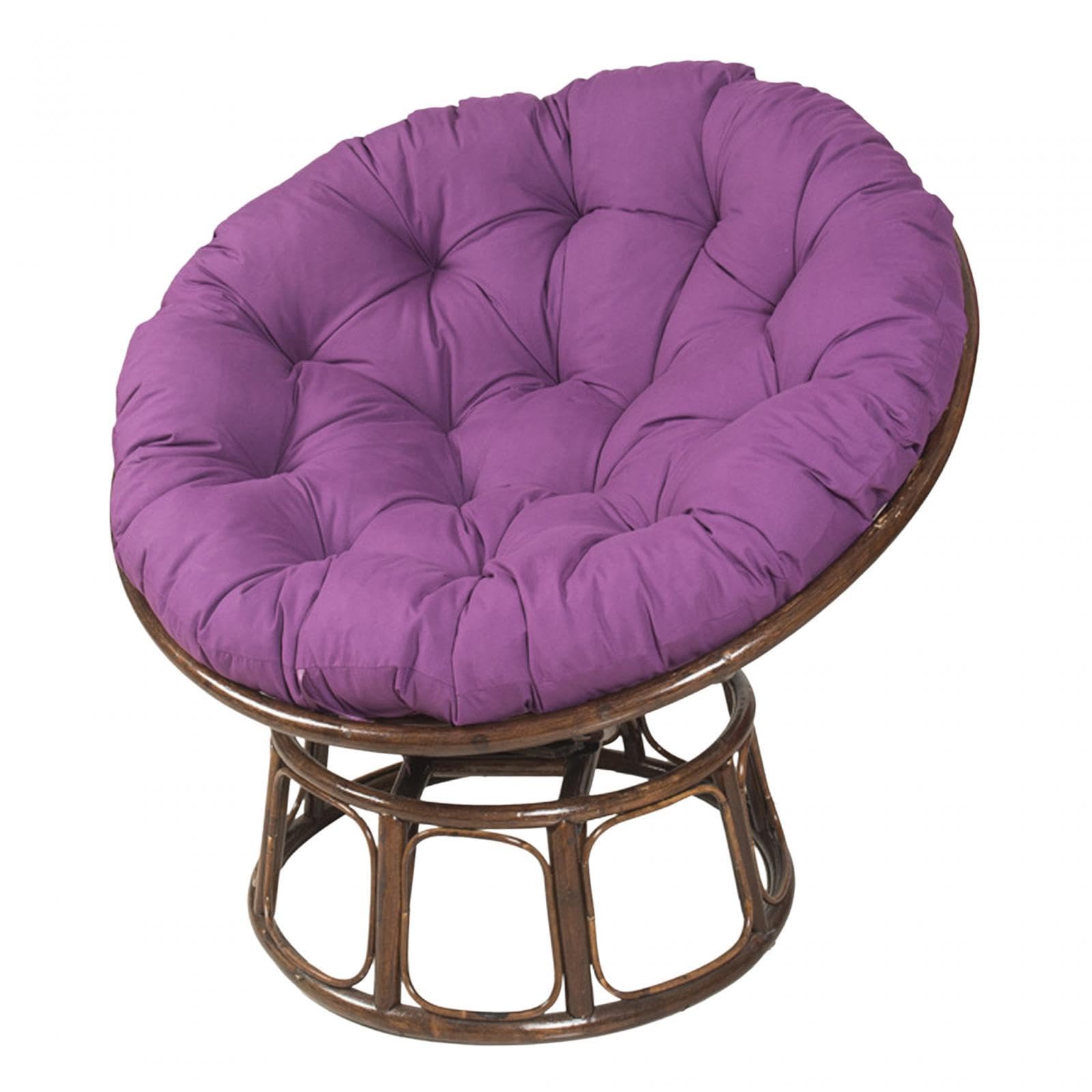 Comfy Round Hammock Chair Cushion - Soft Hanging Egg Chair Pad for Porch Swings, Garden & Office - Purple Outdoor Lounge Accessory | Perfect for Relaxing, Reading & Sunbathing