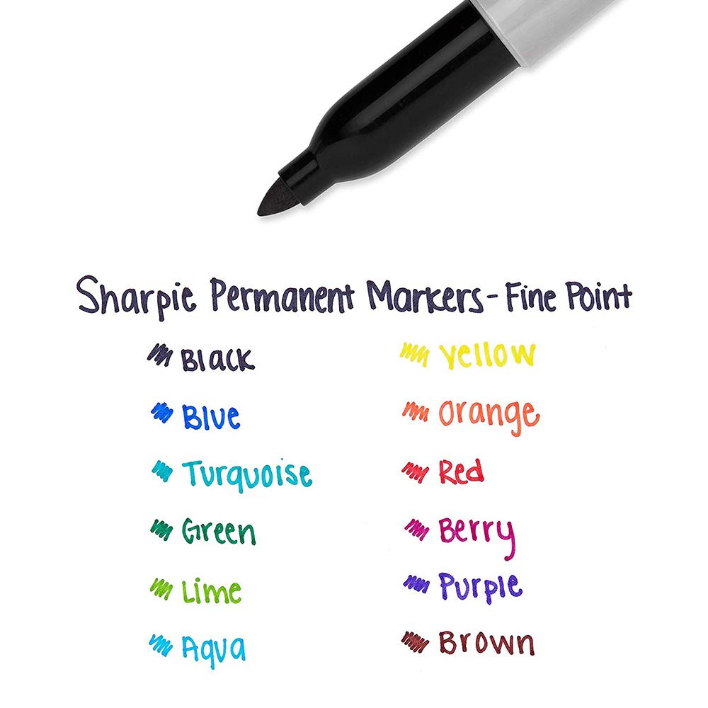 Sharpie Fine Point Black Permanent Markers - Quick Drying, Waterproof, 36-Pack (1 Pack) for Office, School, Art Projects & Labeling