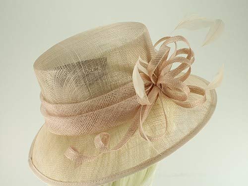 Elegant Sinamay Loops Wedding Hat in Chalk - Medium Size | Perfect for Bridal, Church, and Formal Occasions