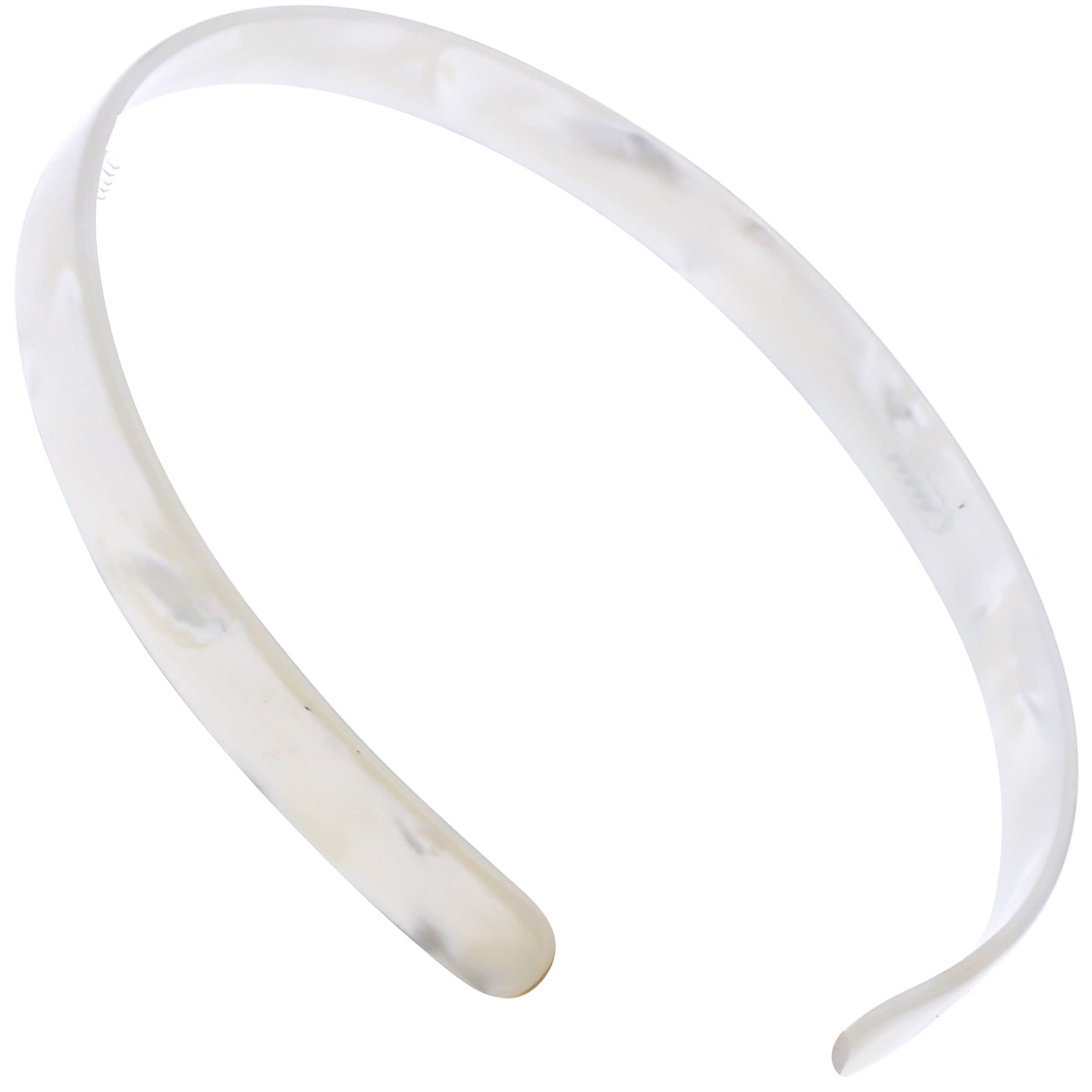 Camila Paris CP3351 French Headband for Women - Handmade White Hair Band with Strong Hold Grip | Lightweight & Flexible No-Slip Design | Durable Styling Hair Accessory Made in France | Perfect for Weddings, Work & Everyday Wear