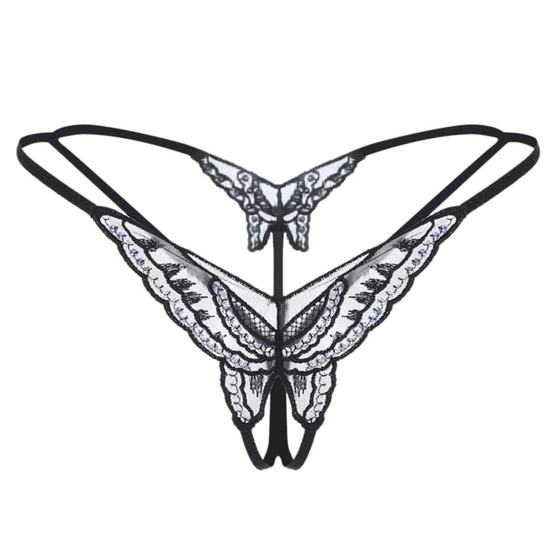 Sexy Women's Thong Panties - Floral Lace G-String Underwear with Hollow Out Bowknot Design | Perfect for Lingerie, Date Night & Sensual Occasions
