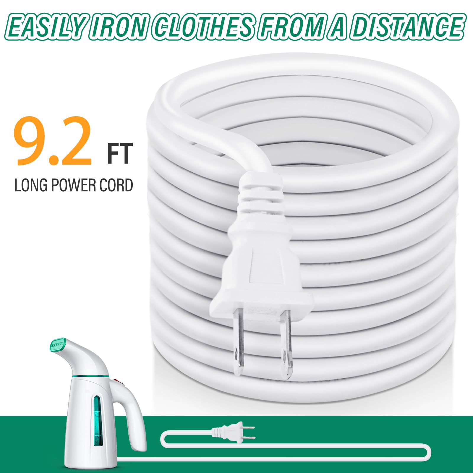 OGHom Portable Handheld Steamer for Clothes - 300ml Large Capacity Travel Garment Steamer with 950W & 30-Second Fast Heat Up (Turquoise) | Perfect for Travel, Business Trips & Home Use to Remove Wrinkles from Shirts, Dresses & Suits