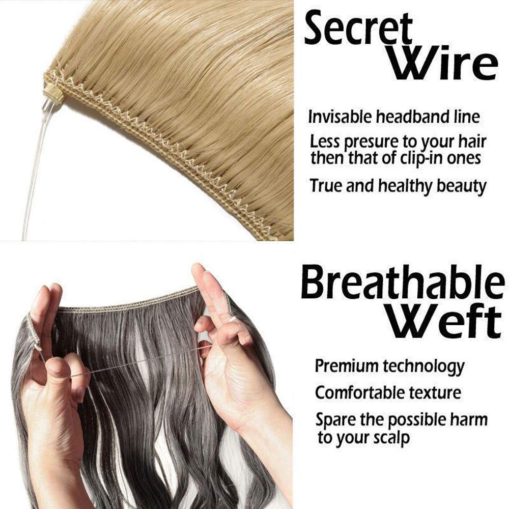 RemeeHi 100% Remy Human Hair Extensions – 25cm/22 Inch Micro Hidden Invisible Fish Line Straight Hair (170g, Dark Chocolate Brown #6) for Seamless Blending & Natural Volume – Perfect for Weddings, Parties & Daily Styling