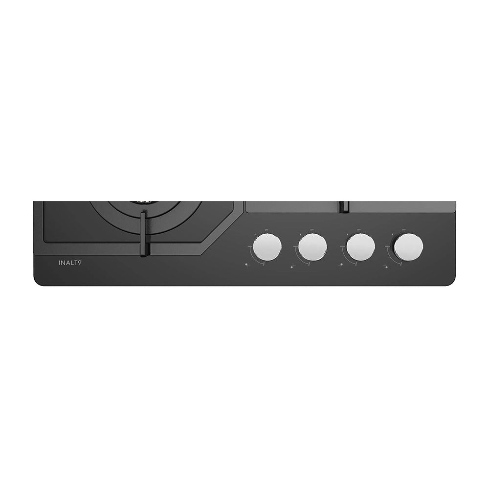 InAlto 60cm Gas On Glass Cooktop ICGG604W - Premium Stainless Steel Gas Stove for Modern Kitchens | Perfect for Home Cooking, Baking & Entertaining