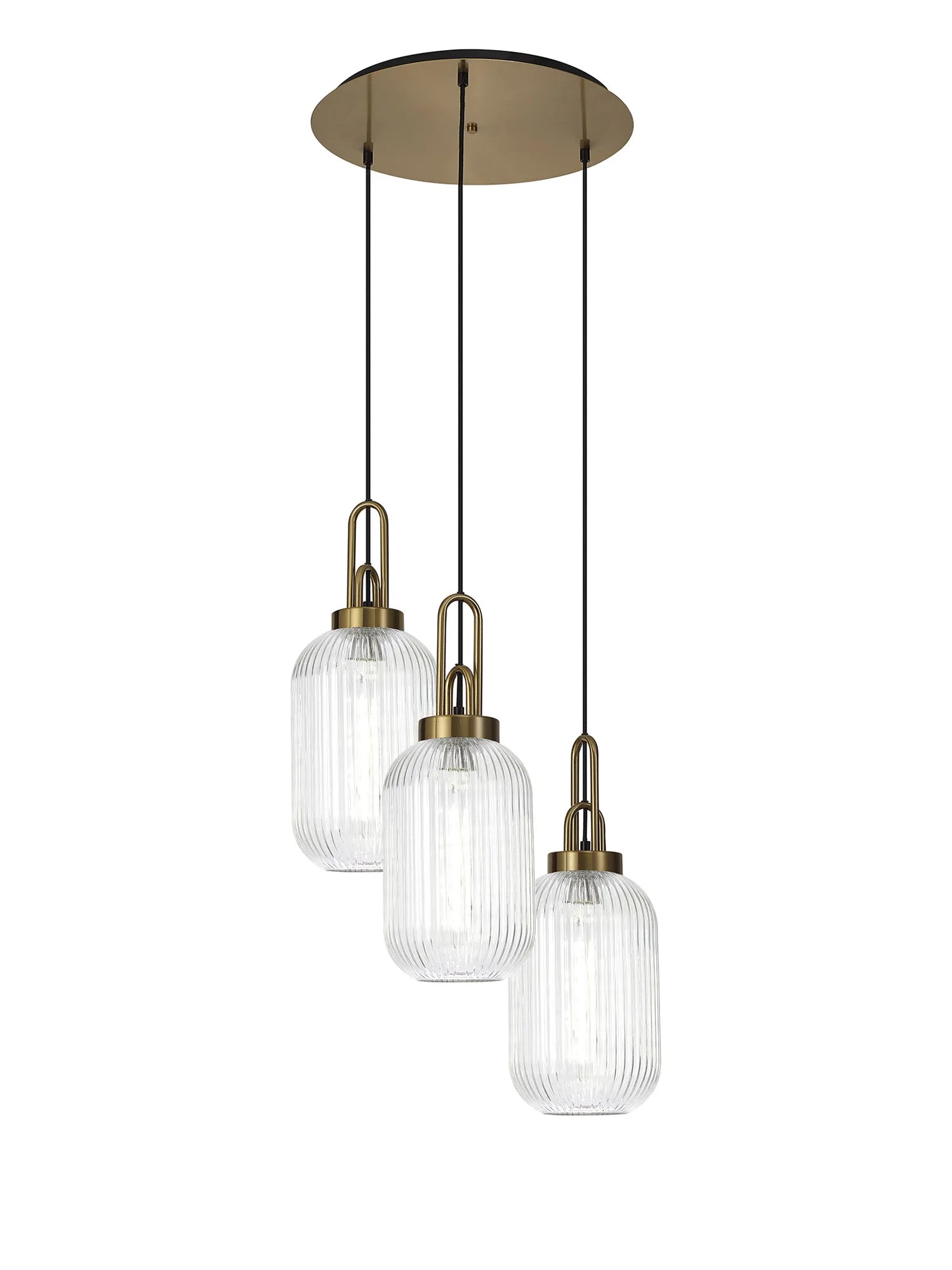 Stylish Cadiz 3-Light Cluster Pendant - Modern Ceiling Lighting Fixture for Dining Room, Kitchen Island & Living Room Decor