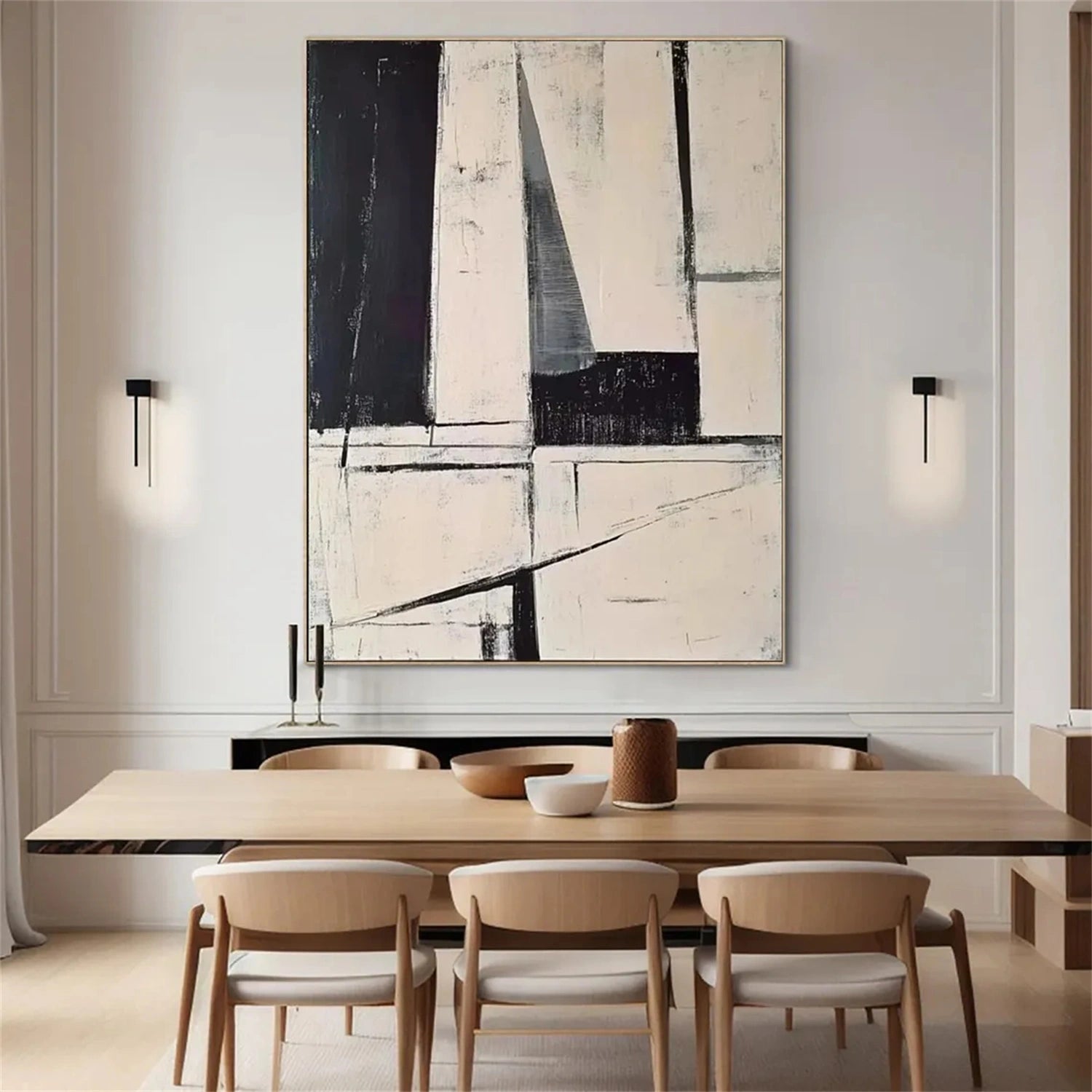 Abstract Tranquility Art Painting - Modern Canvas Wall Decor for Living Room, Bedroom & Office | #WS232 | Handmade Contemporary Artwork for Home & Office Decor