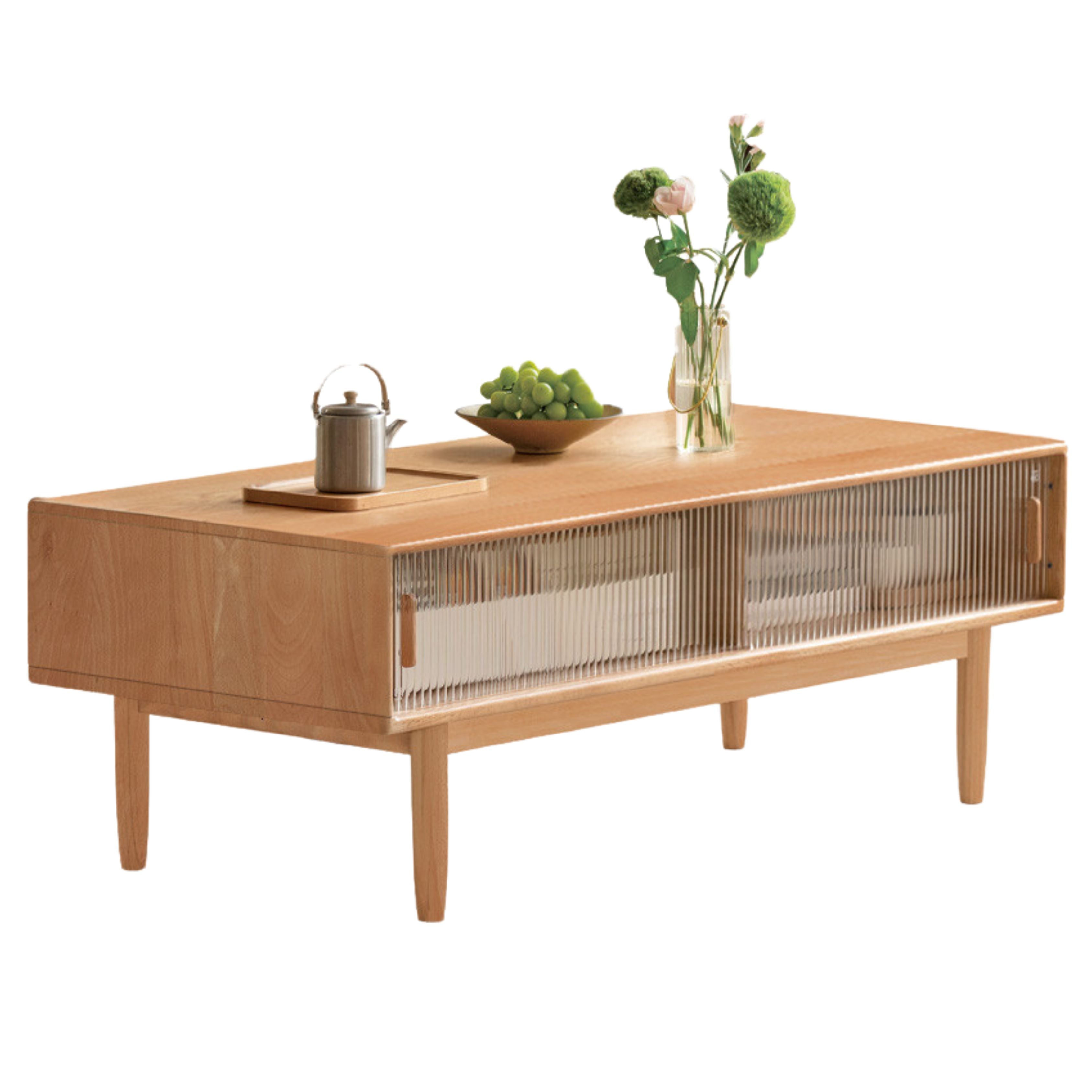 46.8x21.6x16.9 inch/ 119.6x55.6x43cm/ Natural Wood color/ beech solid wood coffee table