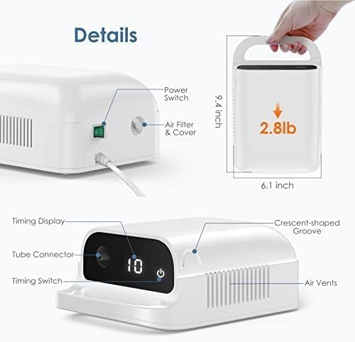 Smart Nebulizer with Digital Display - Quiet Compressor Nebulizer Machine for Adults & Kids - Portable Desktop Jet Nebulizer for Asthma, COPD & Breathing Relief - Perfect for Home, Travel & Clinic Use