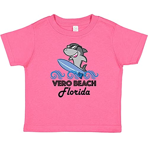 Inktastic Vero Beach Florida Vacation Funny Shark Baby T-Shirt - Cute Shark Design for Boys & Girls - Perfect Beach Trip Souvenir & Summer Outfit