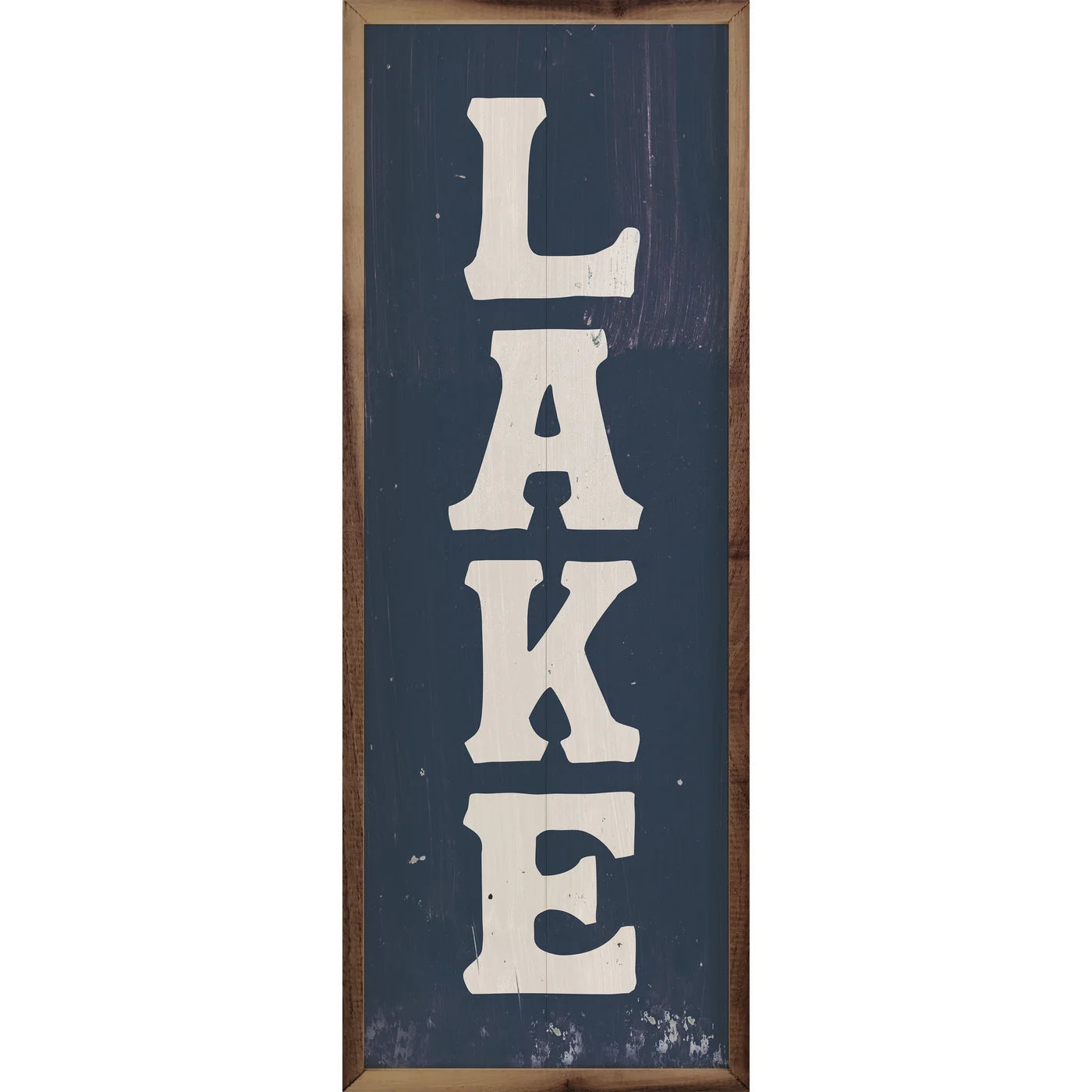 Lake Dark Blue Wood Framed Print - Nature Wall Art Decor for Living Room, Bedroom & Office - Premium Canvas Painting for Home & Office Decor