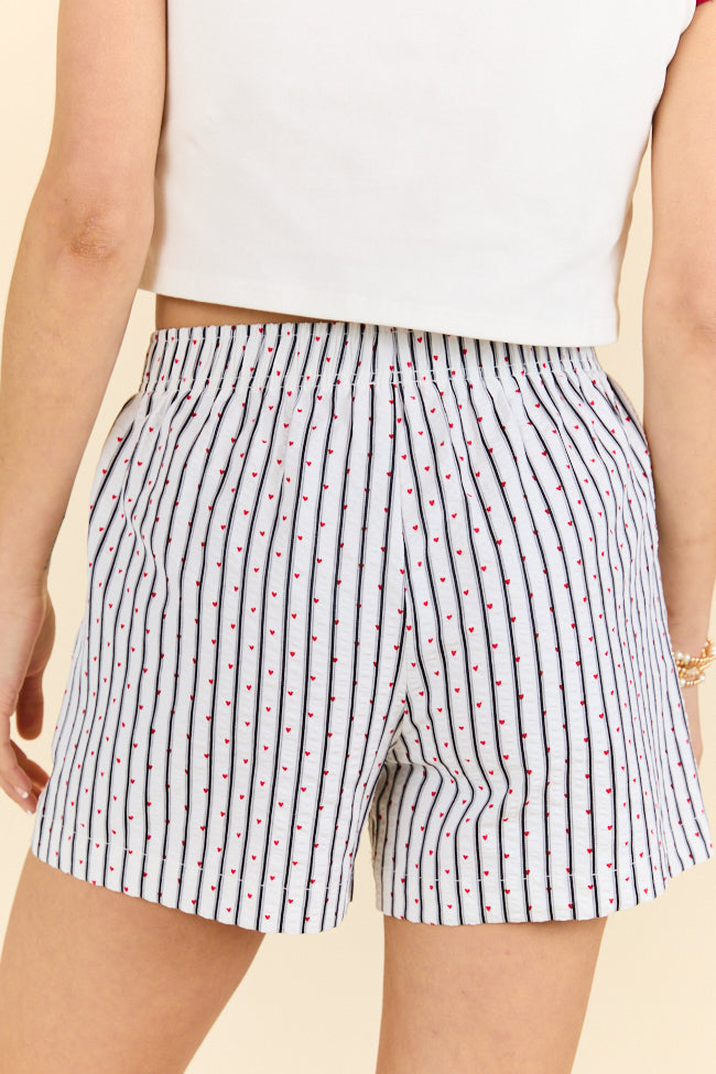 Living My Truth Stripes and Hearts Boxer Shorts - Comfortable Cotton Underwear for Men - Perfect for Sleep, Lounge & Everyday Wear