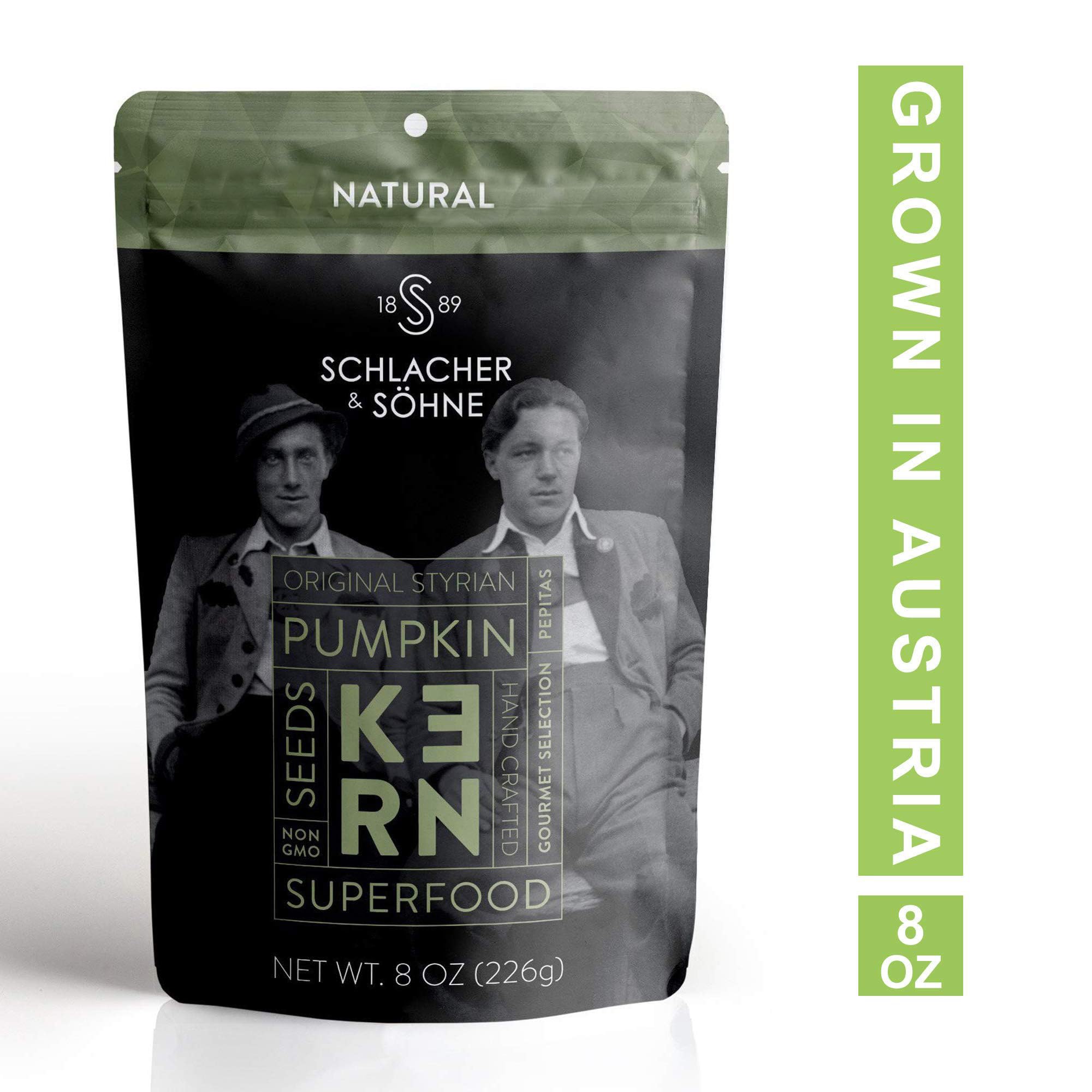 Premium Styrian Pumpkin Seeds by Schlacher & Söhne - 100% Pure, Raw & Unsalted Superfood Snacks | High Protein, Natural & Fresh Pepitas | Made in Austria (6-Pack) | Perfect for Salads, Baking & Healthy On-the-Go Snacking