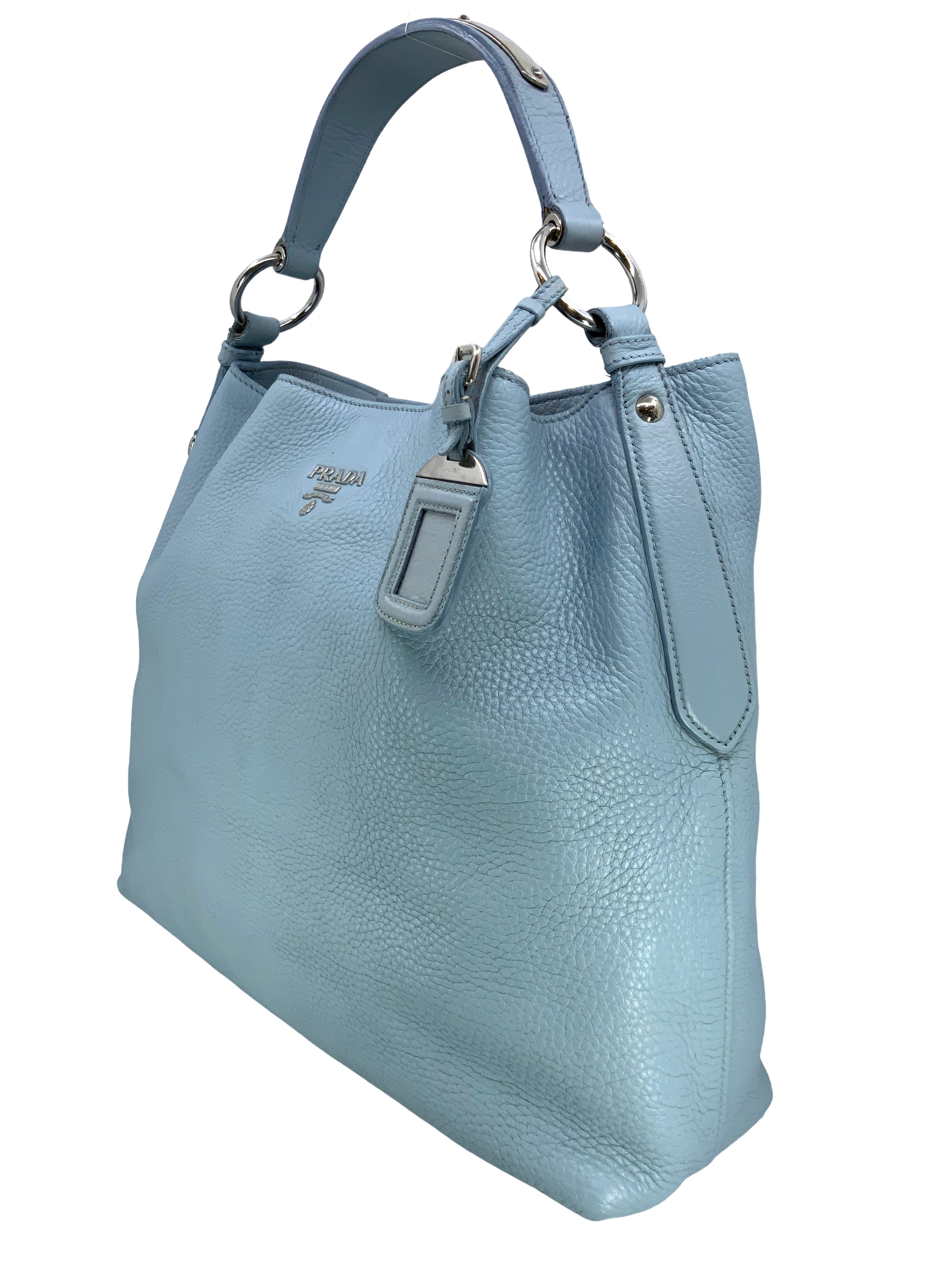 Prada Vitello Daino Leather Large Satchel Bag for Women | Luxury Designer Handbag | Work, Travel & Everyday Use