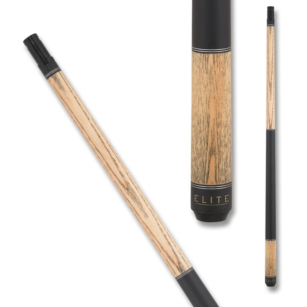 Elite Prestige EP40 Ash Pool Cue Stick with Black Matte Finish - Professional Billiards Accessory for Home Game Rooms & Bars