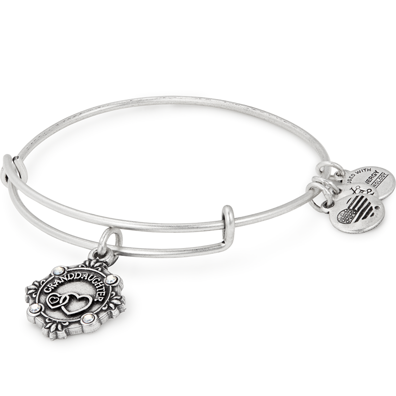 Granddaughter Charm Bangle - Sterling Silver Engraved Bracelet for Granddaughters | Perfect Gift for Birthdays, Christmas & Special Occasions | Jewelry for Kids & Teens