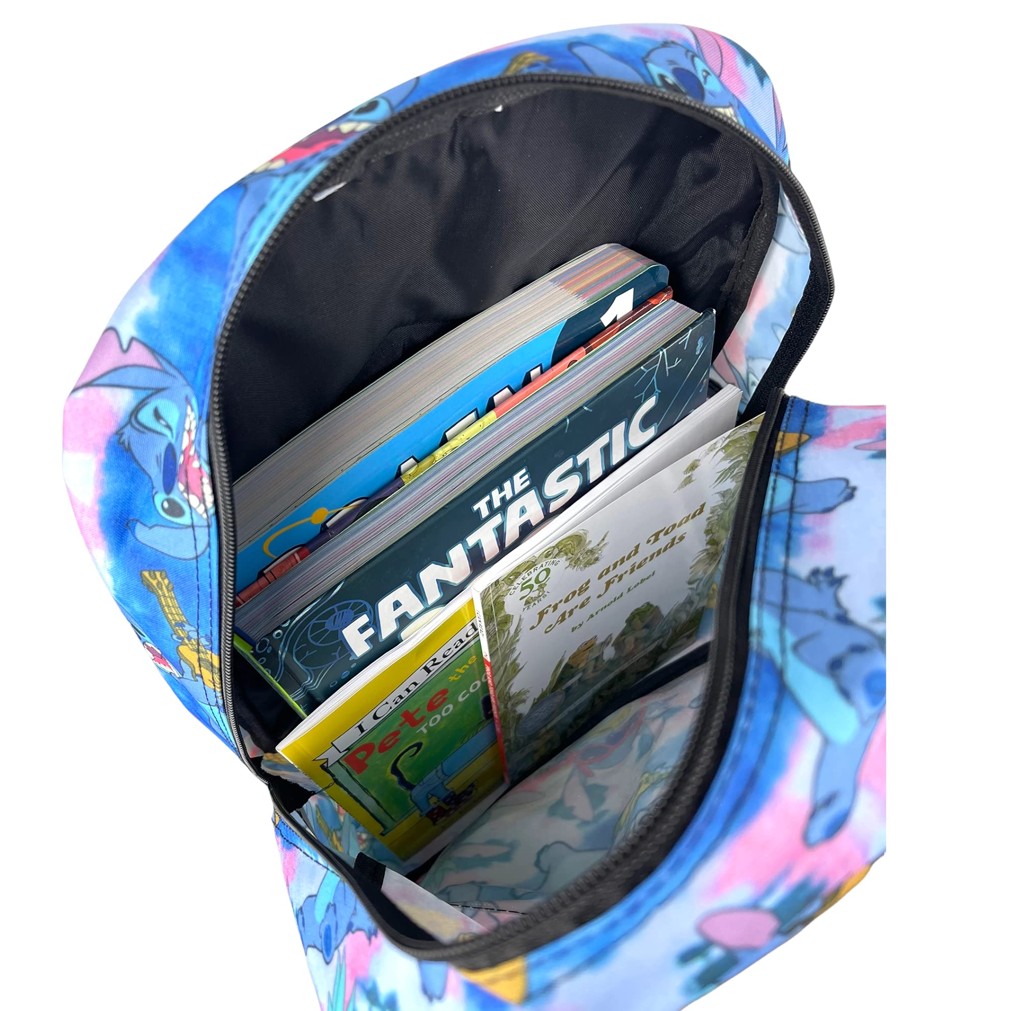 Disney Lilo & Stitch 16 Inch Backpack for Kids & Adults - Cute Cartoon Character School Bag for College, Travel & Everyday Use