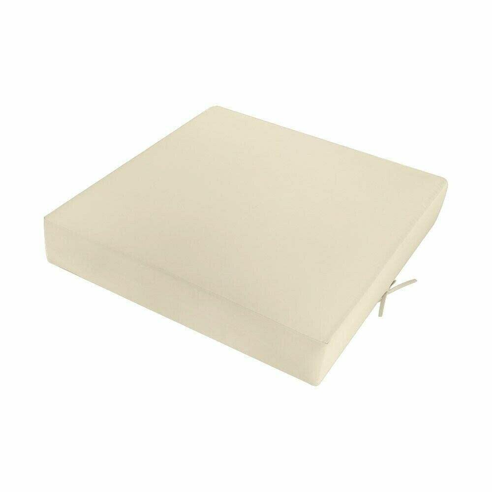 Europder 23x23x5 Inch Knife Edge Ottoman Cushion - Waterproof Outdoor Chair Seat Cushion for Patio Furniture, Indoor Sofa, Car & Travel Accessories - Soft Polyester Pillow Pad for Comfortable Sitting