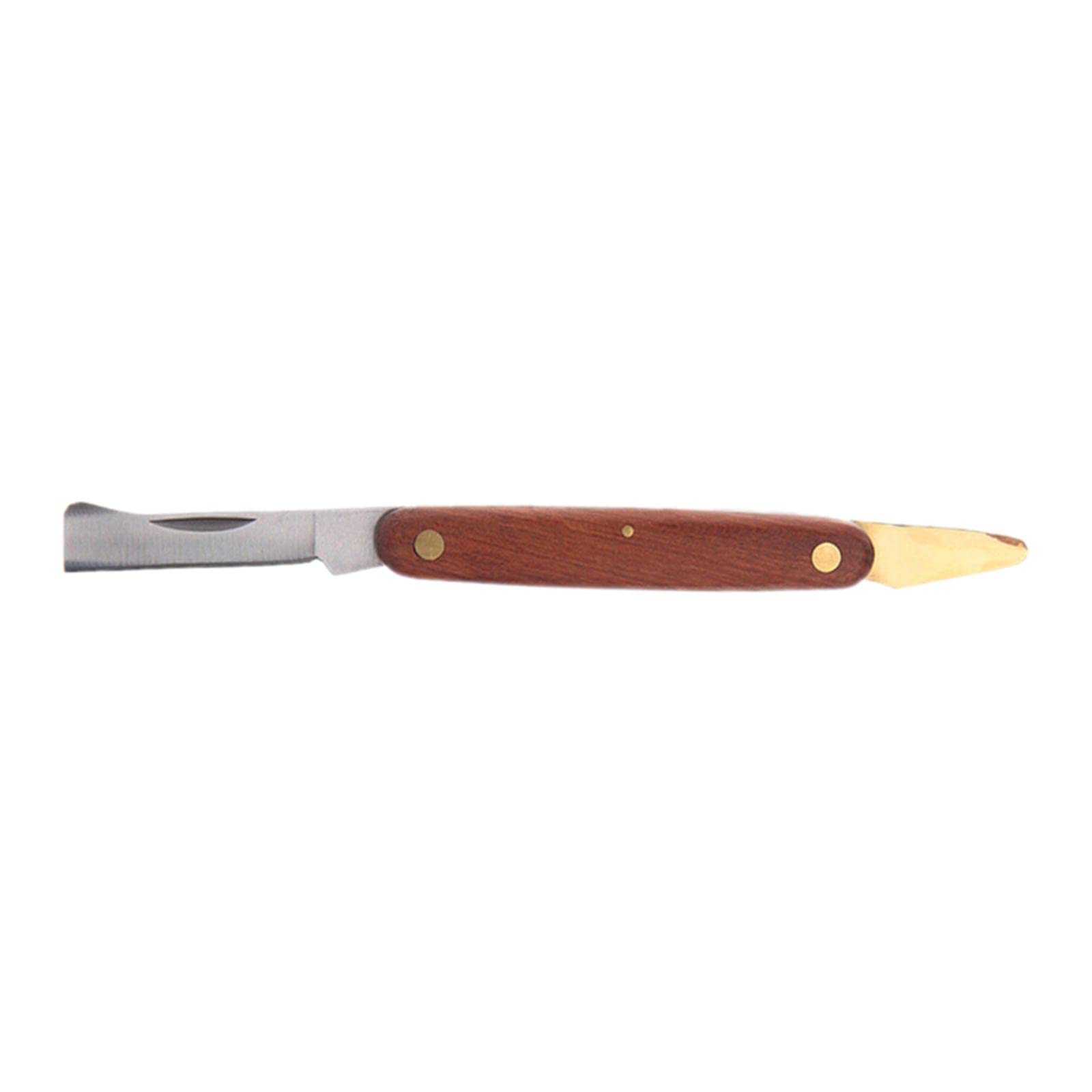 Premium Folding Pruning Shears with Wooden Handle - Ideal for Grafting, Budding, and Cutting Fruit Trees - Perfect for Gardeners and Home Orchards