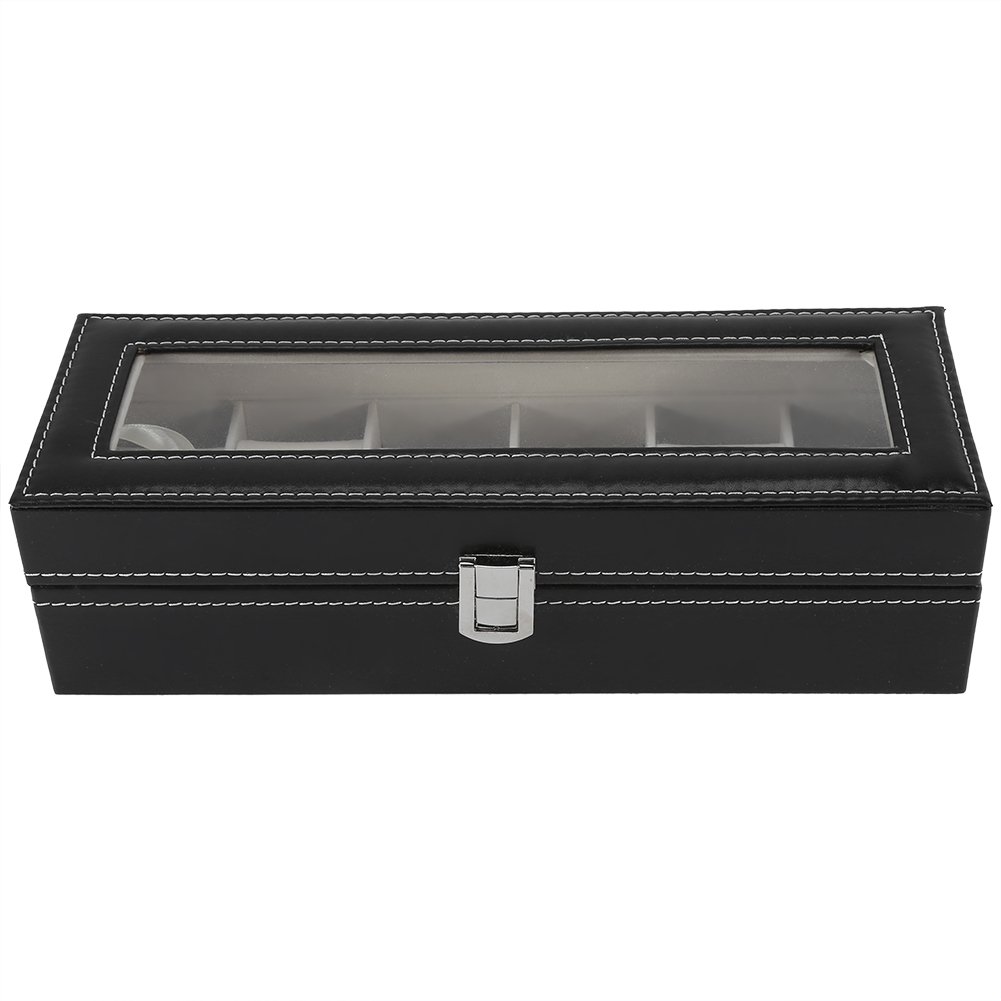 Premium 6-Slot Watch Storage Box - Durable Watch Case for Men & Women, Jewelry Organizer - Perfect for Watch Display, Travel & Gift Giving