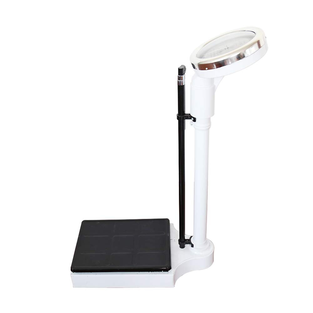 ADASP Mechanical Scale with Height Rod - Extra Large Analog Dial for Accurate Weight & Height Measurement | Perfect for Gym, Home, Bathroom, Hotel & School Use