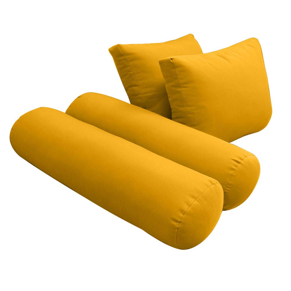 Prolinemax Outdoor Style 1 Full Knife Edge Daybed Mattress Cover with Bolster Pillow - Fitted Sheet AD108 for Patio, Poolside & Sunroom Lounging