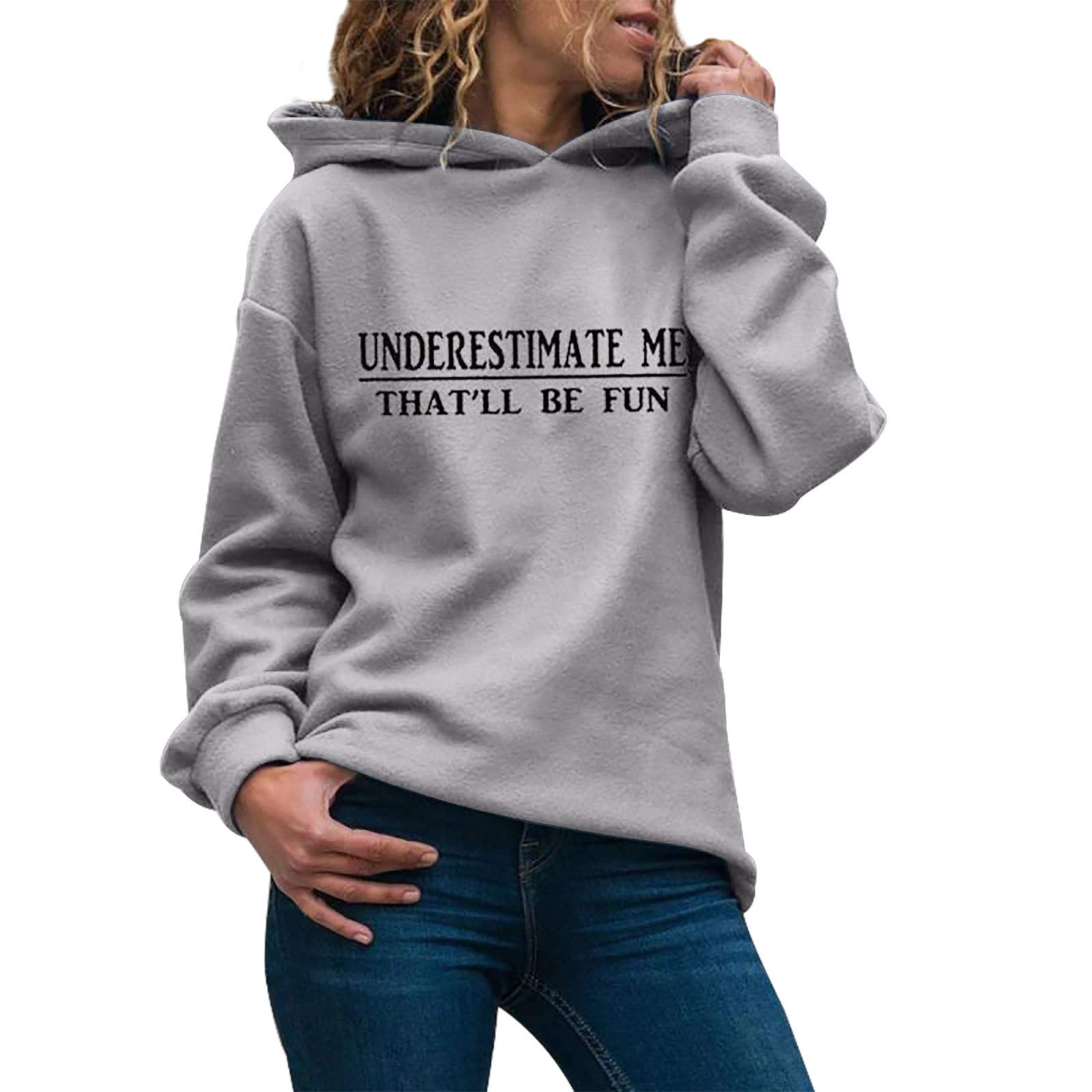 Trendy Oversized Women's Hoodies with Graphic Print - Long Sleeve Casual Pullover Hooded Sweatshirt for Streetwear, Loungewear & Winter Fashion