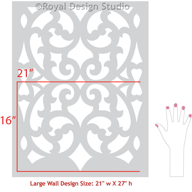 Mansion House Grille Trellis Wall Stencil - DIY Home Decor Stencil for Wall Painting, Furniture & Crafts - Perfect for Bedroom, Living Room & Garden Projects