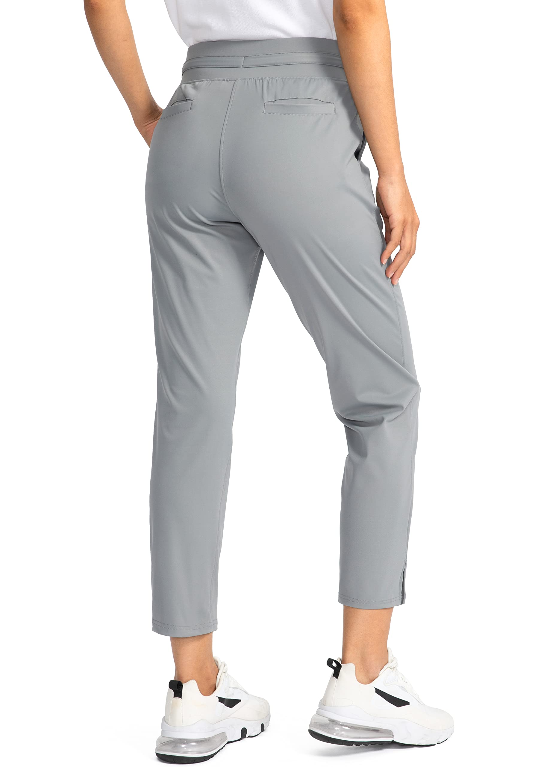 Soothfeel Women's High Waisted Sweatpants - 7/8 Length Stretchy Athletic Pants with 4 Pockets for Travel, Work, Golf & Casual Wear | Comfortable Workout & Lounge Pants for Women