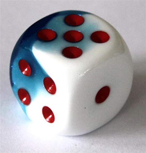 Chessex Gemini Astral Blue/White/Red 12mm Six-Sided Dice Set - 36 D6 Polyhedral Dice for RPG, D&D, Board Games & Tabletop Gaming