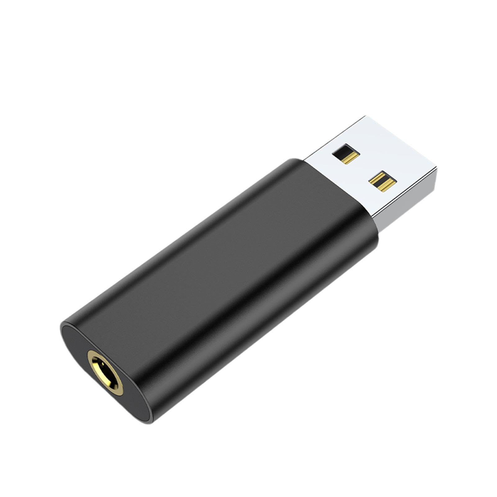 USB to 3.5mm Audio Jack Adapter - External Sound Card for Laptop & PC - Plug & Play USB Headphone Adapter for Gaming, Streaming, Video Calls - Perfect for League of Legends, Zoom Meetings & Music Listening
