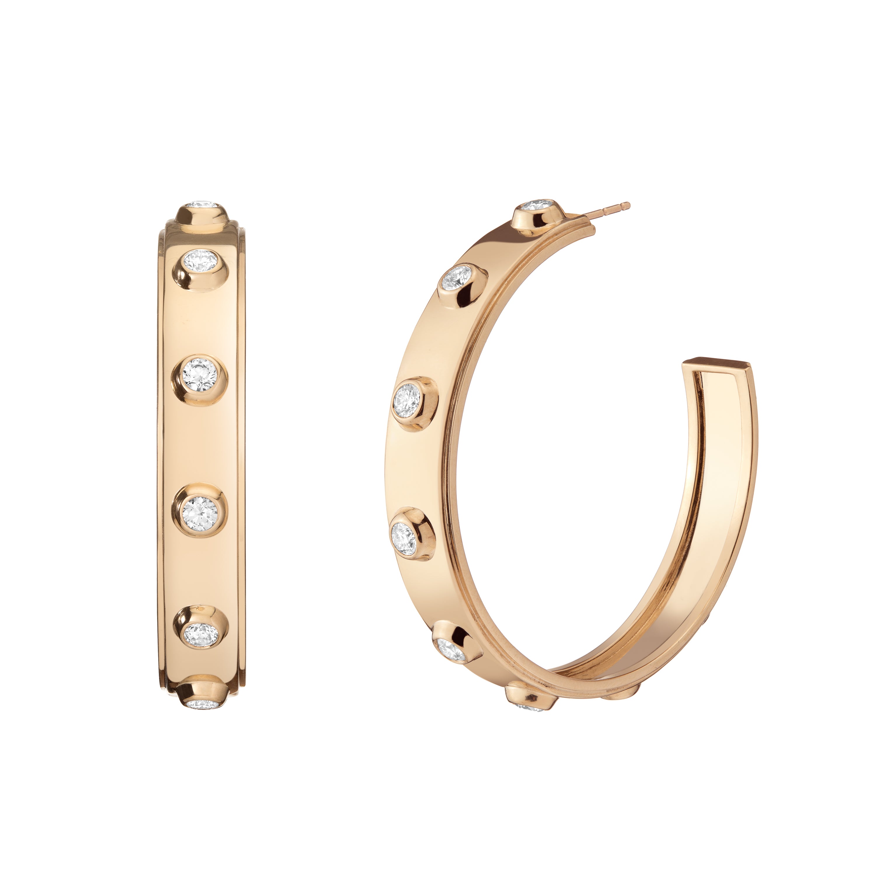Stylish Rivet Hoop Earrings for Women - Trendy Gold & Silver Hollow Hoop Earrings - Perfect for Everyday Wear, Parties & Gifts