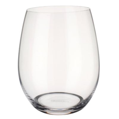 Villeroy & Boch Entree 16.25 Oz Stemless White Wine Glasses - Set of 4, Elegant & Durable Crystal Clear Glassware for Chardonnay, Rose, Cocktails - Perfect for Dinner Parties, Weddings & Home Entertaining