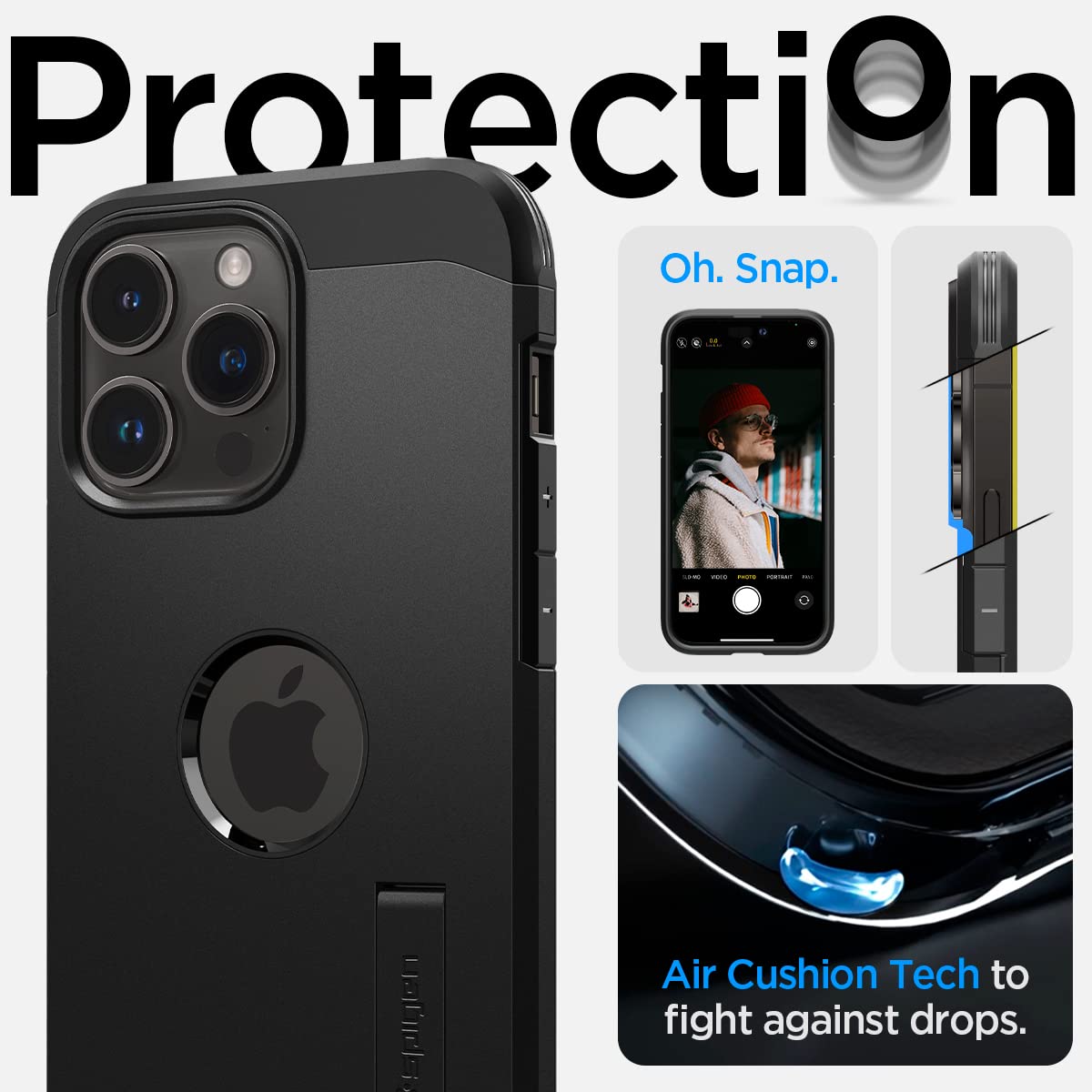 Spigen Tough Armor MagFit Magnetic Case with Stand for iPhone 14 Pro Max - Magsafe Compatible, Shockproof Protective Cover (Black) | Perfect for Work, Travel & Everyday Use