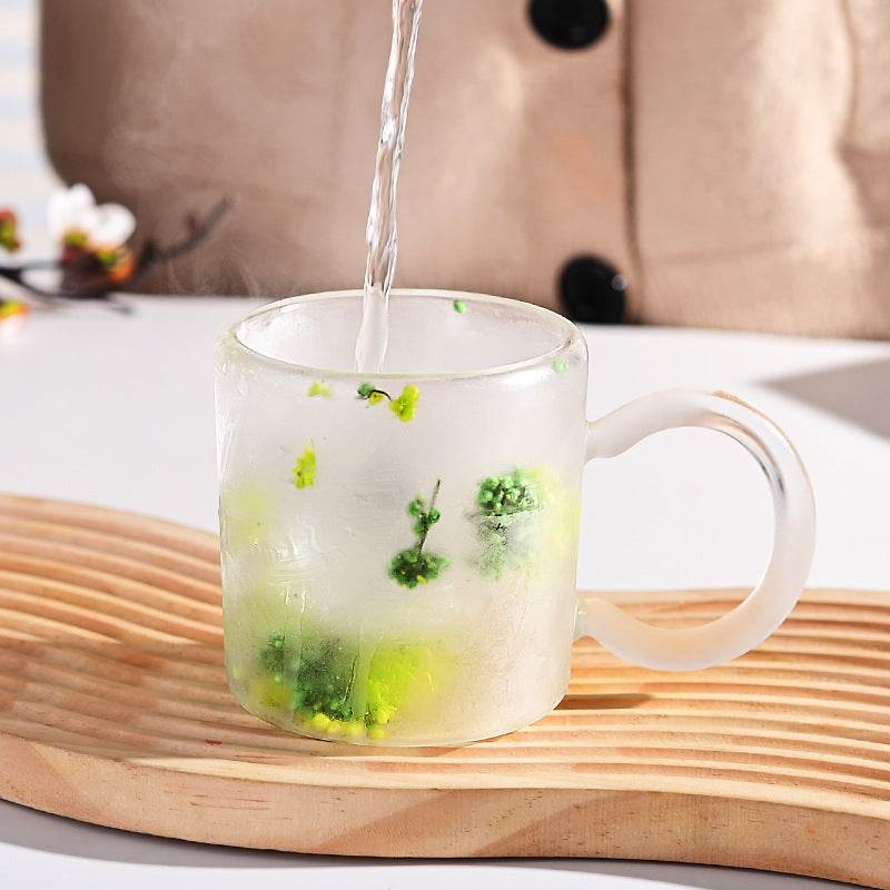 Aesthetic Ceramic Mug with Dried Leaves Design - Perfect for Coffee, Tea, and Home Decor | Unique Gift Idea for Nature Lovers
